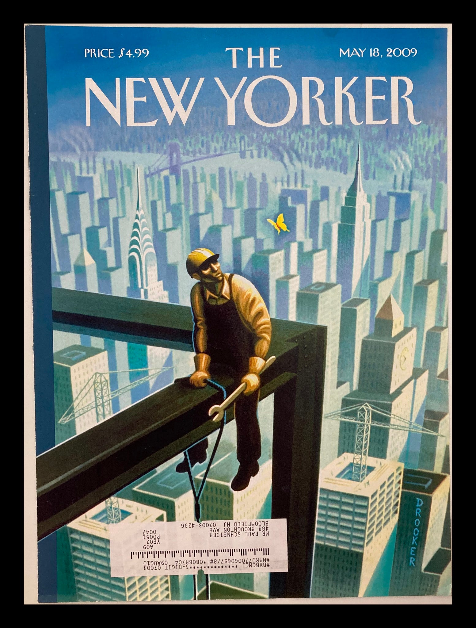 COVER ONLY The New Yorker May 18 2009 Coming Up For Air by Eric Drooker