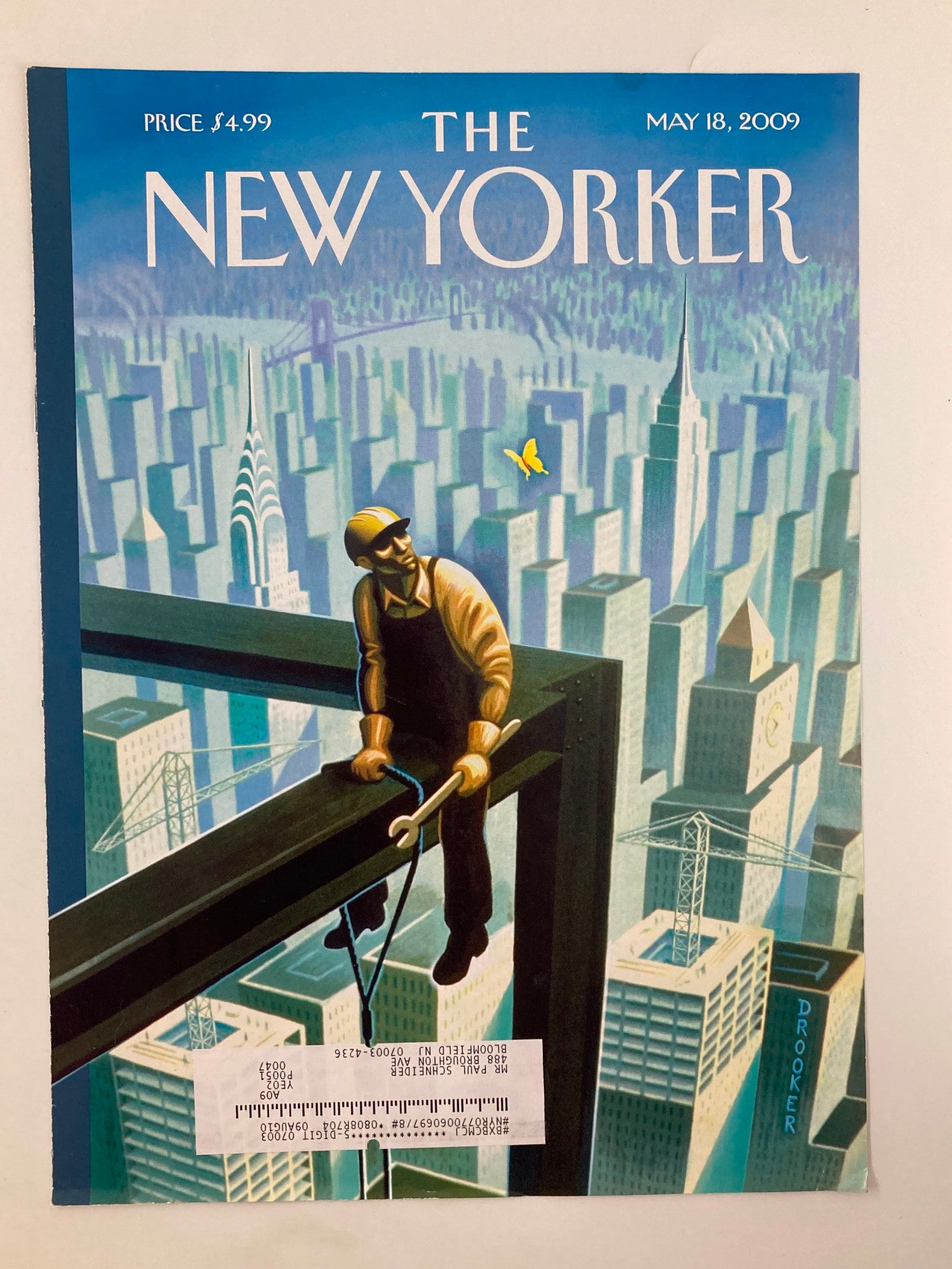 COVER ONLY The New Yorker May 18 2009 Coming Up For Air by Eric Drooker