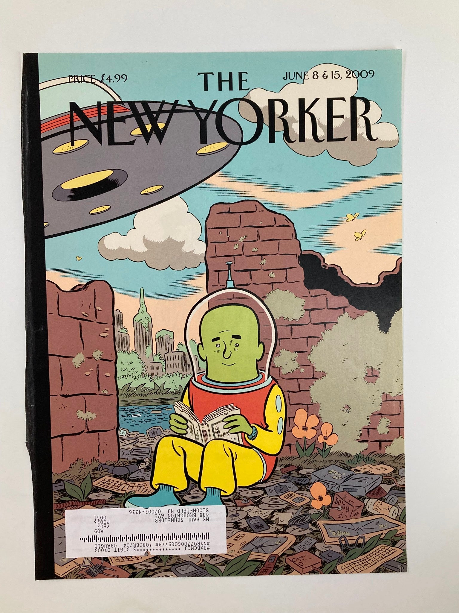 COVER ONLY The New Yorker June 8 & 15 2009 Future Generations by Dan Clowes