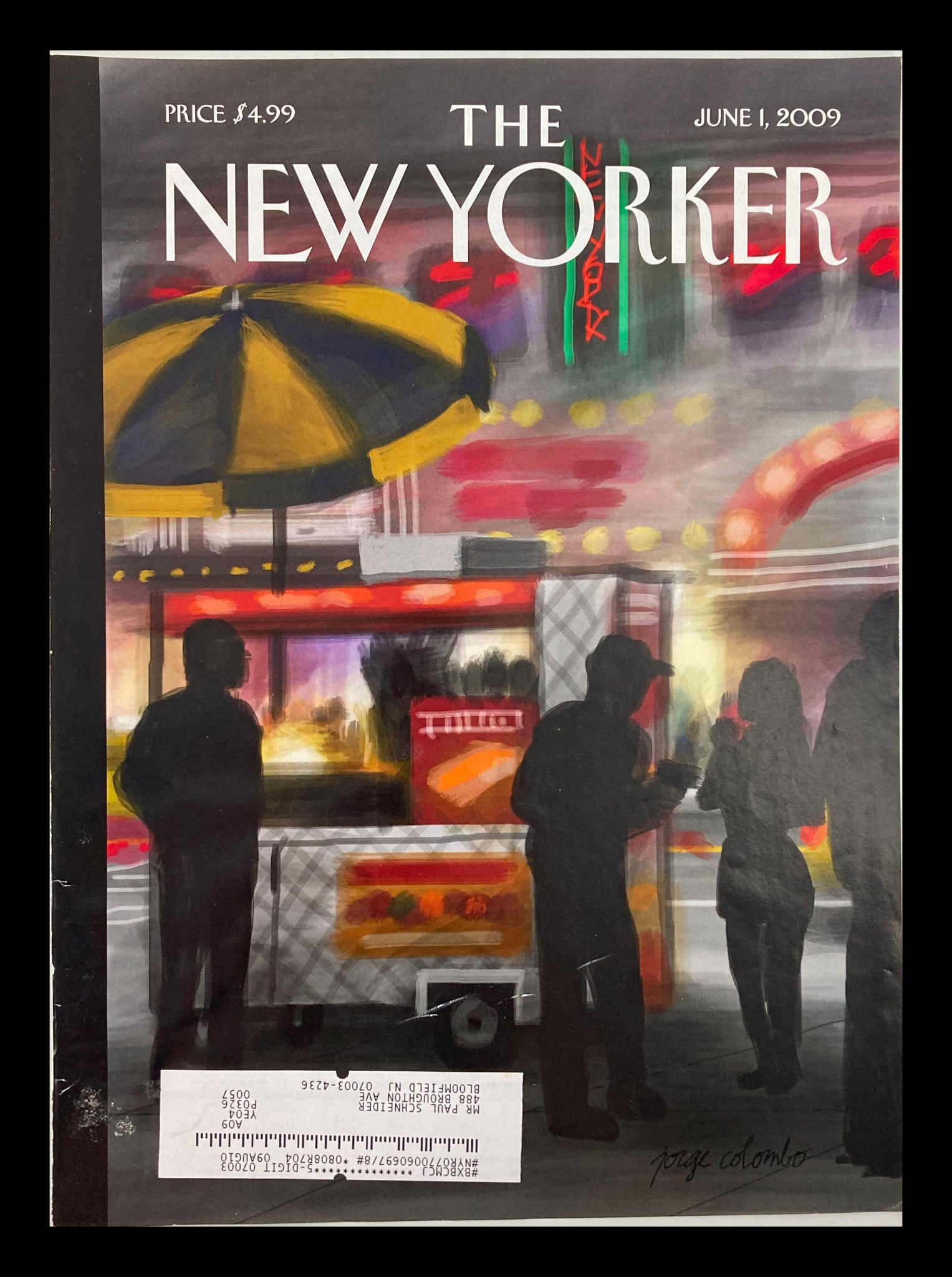 COVER ONLY The New Yorker June 1 2009 Finger Painting by Jorge Colombo