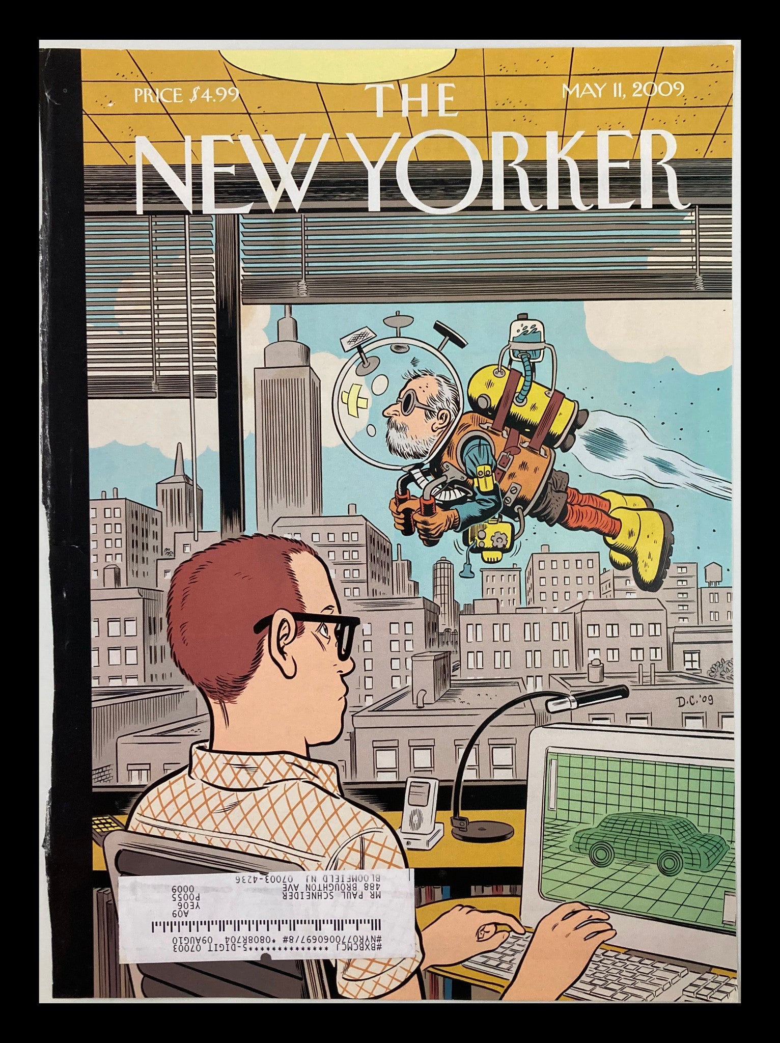 COVER ONLY The New Yorker May 11 2009 Leading the Way by Dan Clowes