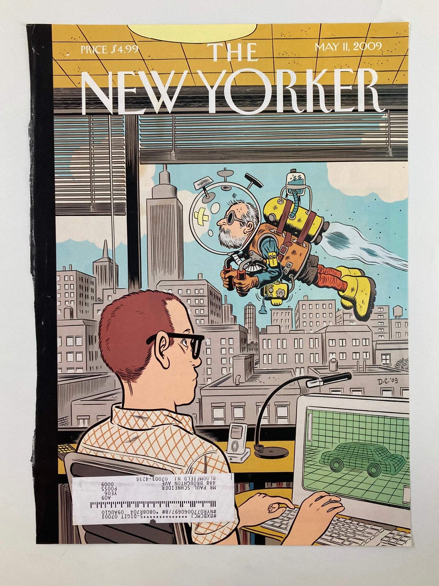 COVER ONLY The New Yorker May 11 2009 Leading the Way by Dan Clowes