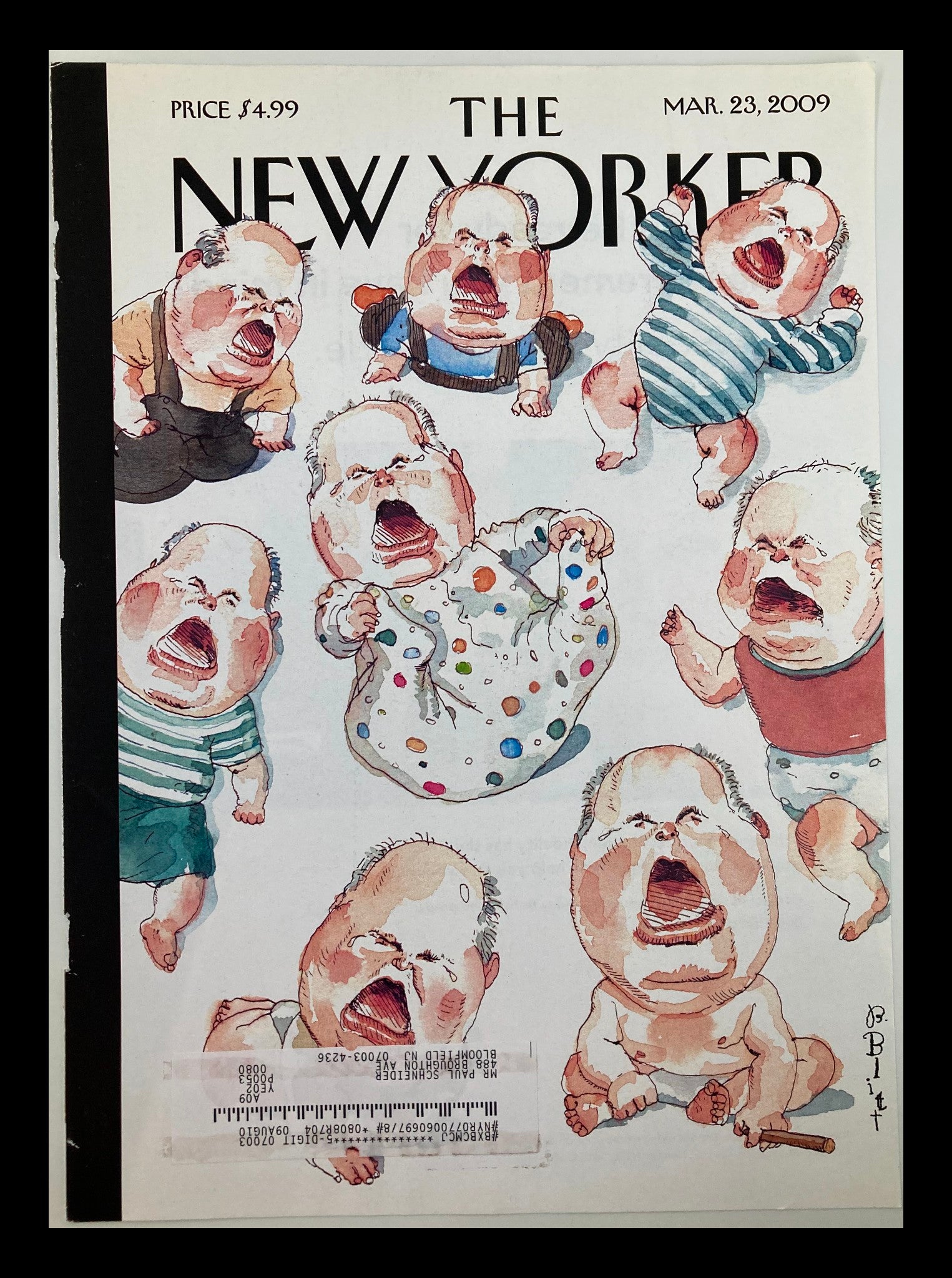 COVER ONLY The New Yorker March 23 2009 OctoRush by Barry Blitt