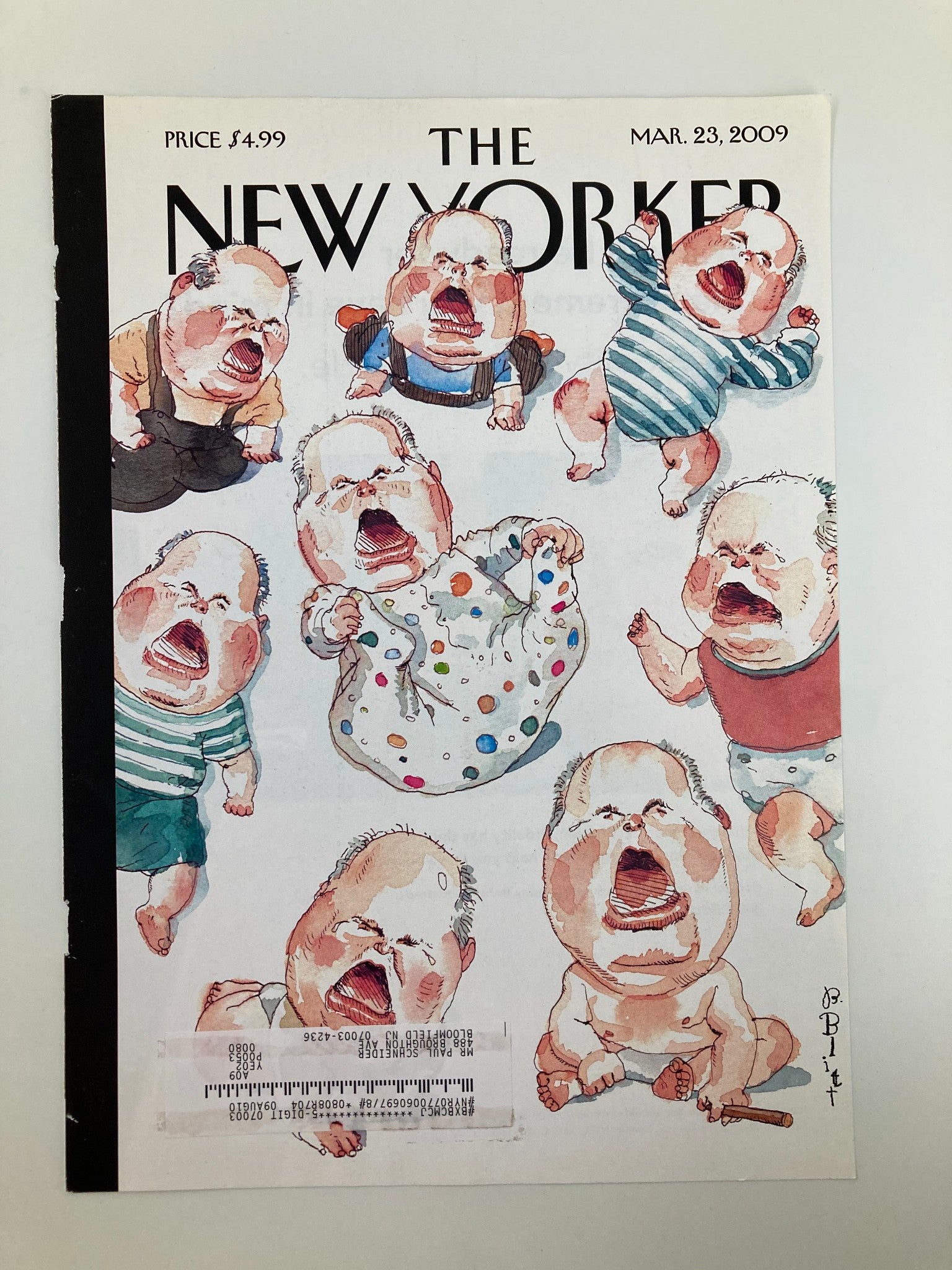 COVER ONLY The New Yorker March 23 2009 OctoRush by Barry Blitt