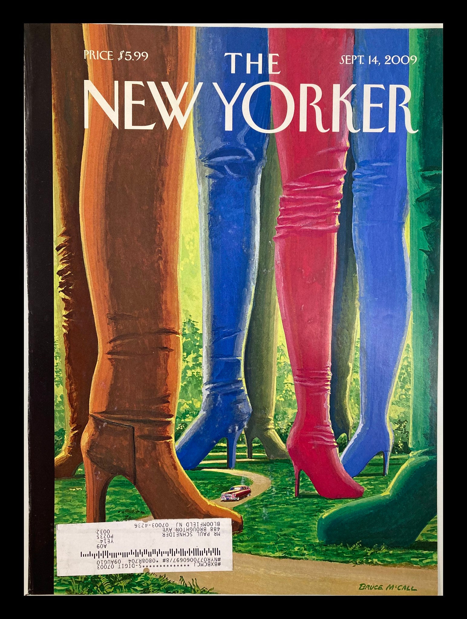 COVER ONLY The New Yorker September 14 2009 Step Into Style by Bruce McCall