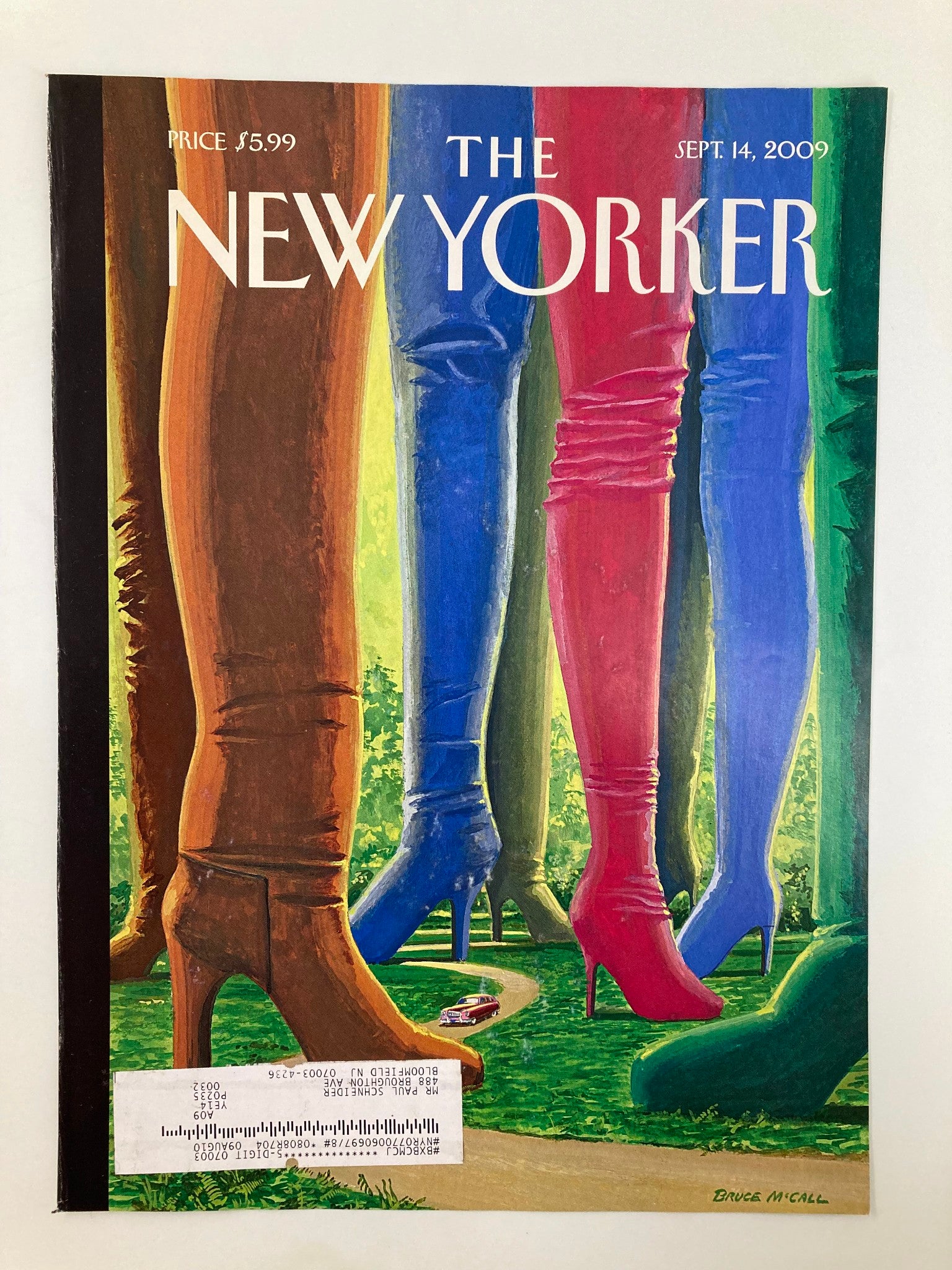 COVER ONLY The New Yorker September 14 2009 Step Into Style by Bruce McCall