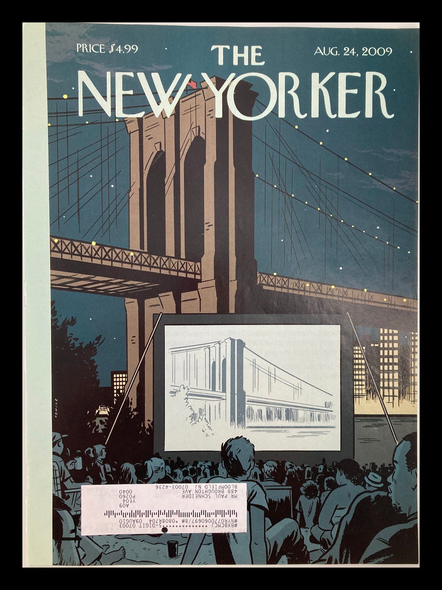 COVER ONLY The New Yorker August 24 2009 Double Feature by Adrian Tomine