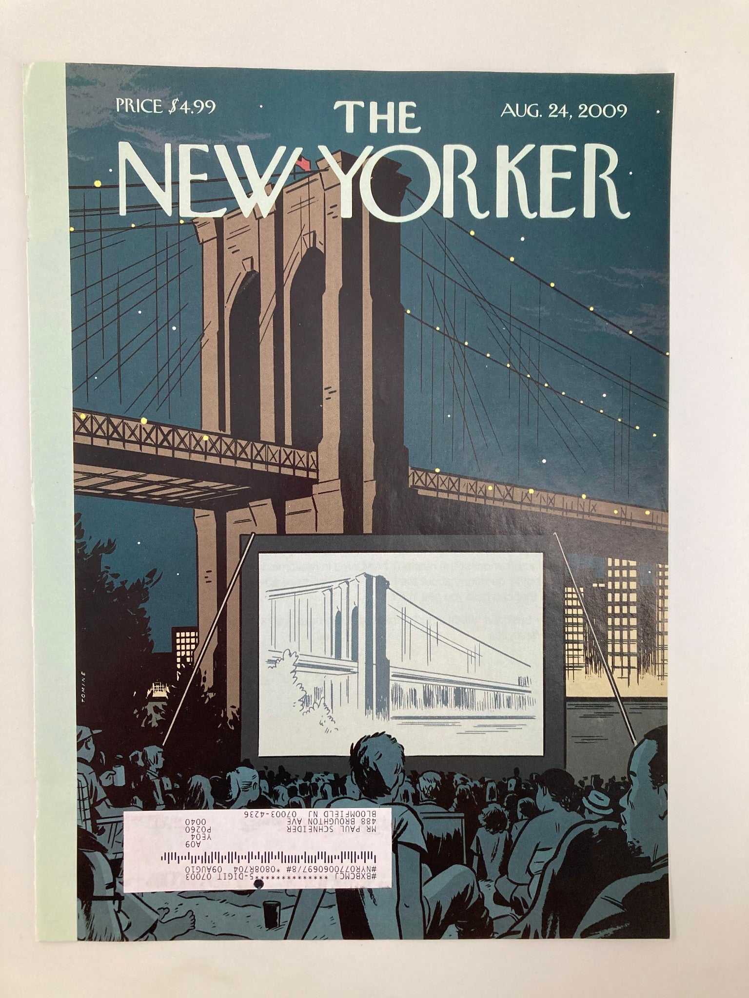 COVER ONLY The New Yorker August 24 2009 Double Feature by Adrian Tomine