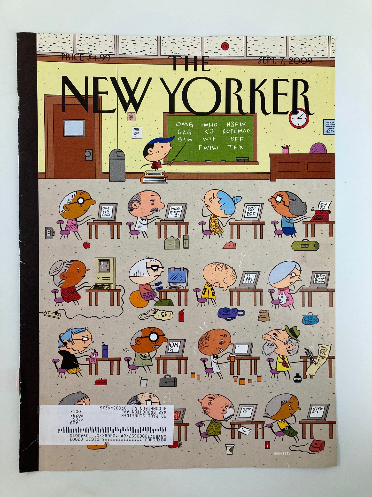 COVER ONLY The New Yorker September 7 2009 Required Texts by Ivan Brunetti