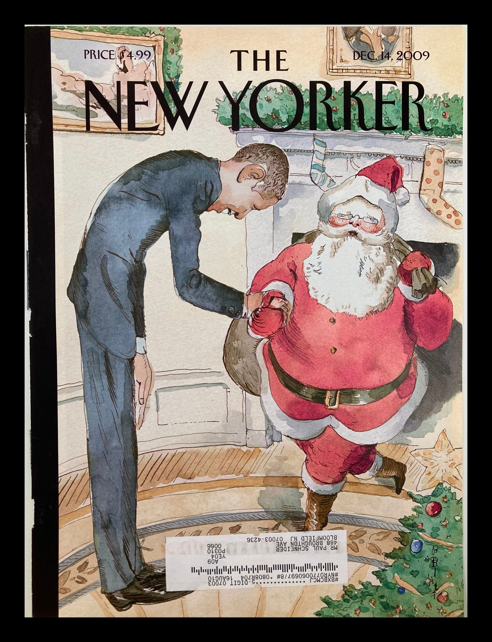 COVER ONLY The New Yorker December 14 2006 Barack Obama by Barry Blitt