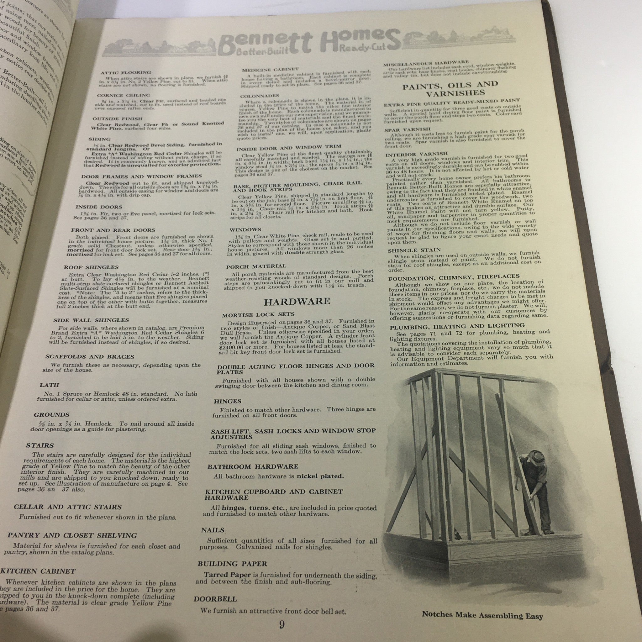 VTG June 1 1921 Bennett Homes Better-Built Ready-Cut Price Guide Catalog