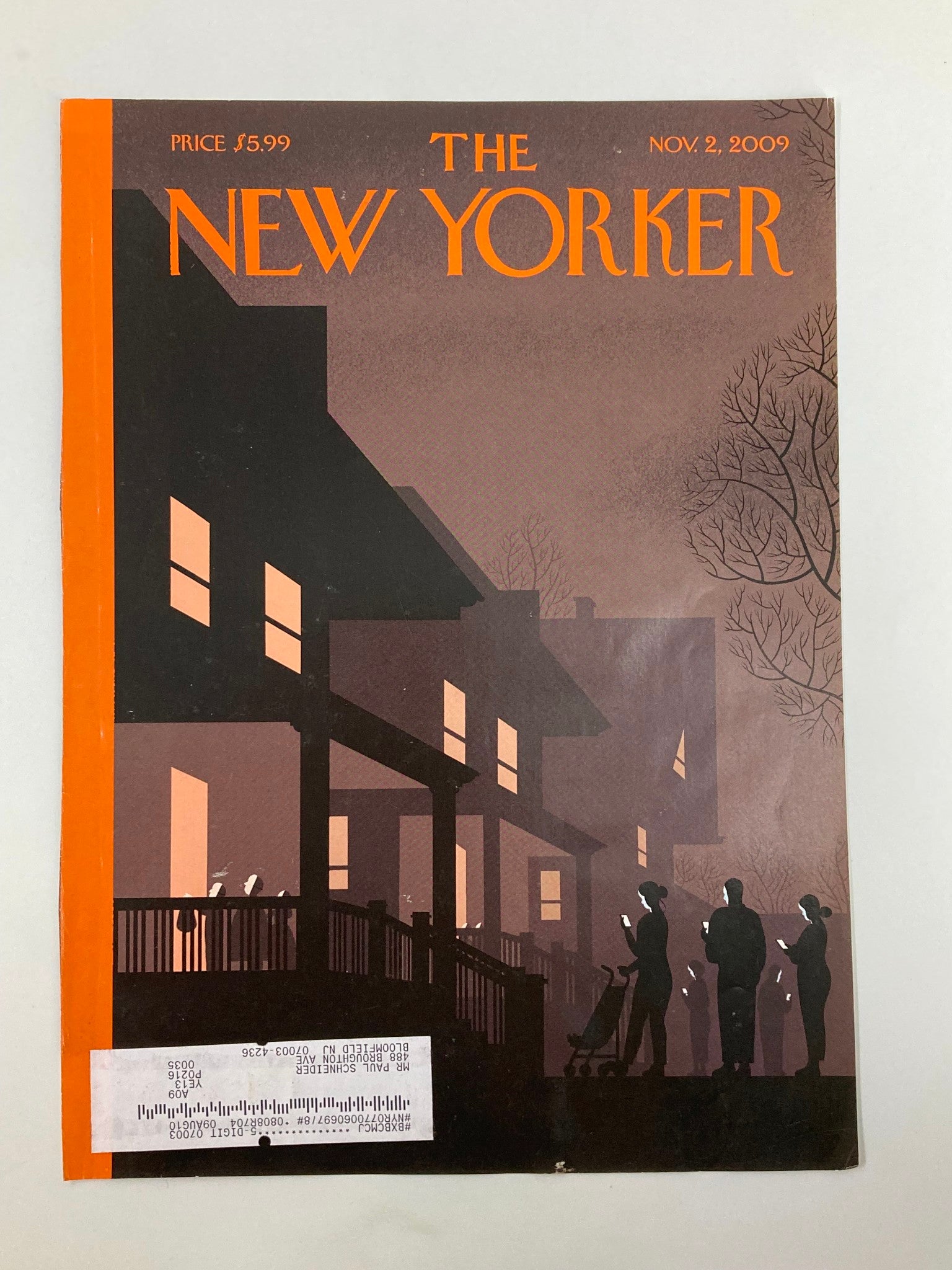 COVER ONLY The New Yorker November 2 2009 Unmasked by Chris Ware