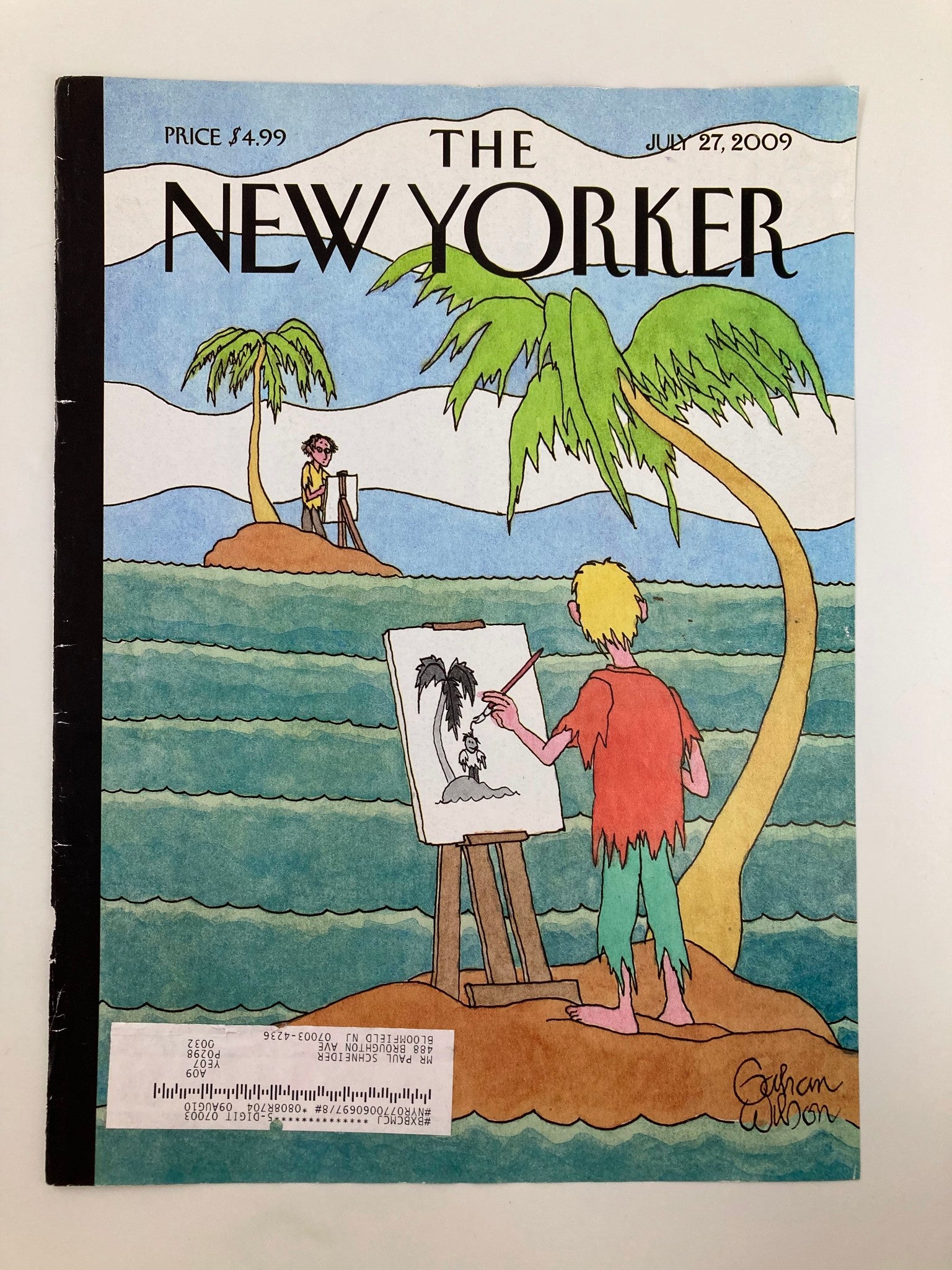 COVER ONLY The New Yorker July 27 2009 Cartoon Island by Gahan Wilson