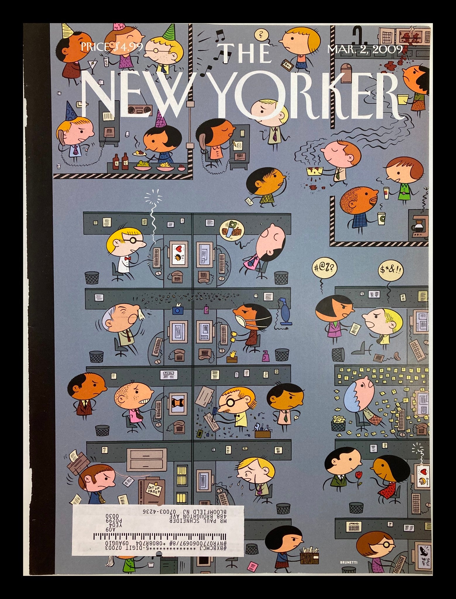 COVER ONLY The New Yorker March 2 2009 Ecosystem by Ivan Brunetti