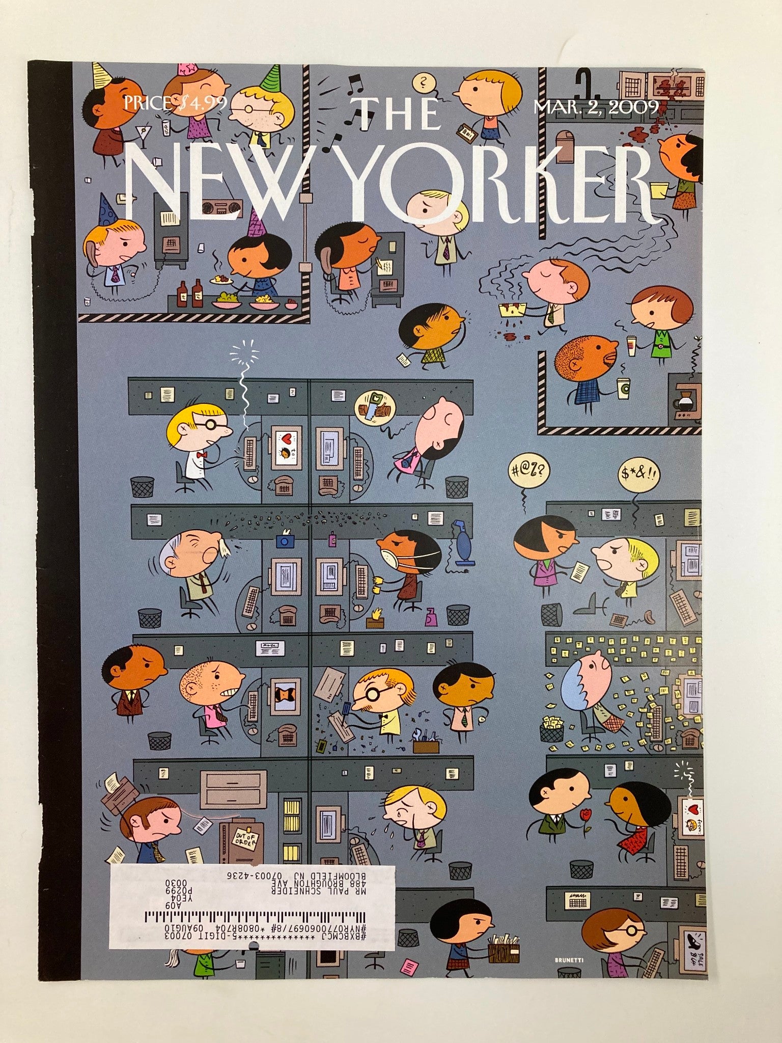 COVER ONLY The New Yorker March 2 2009 Ecosystem by Ivan Brunetti