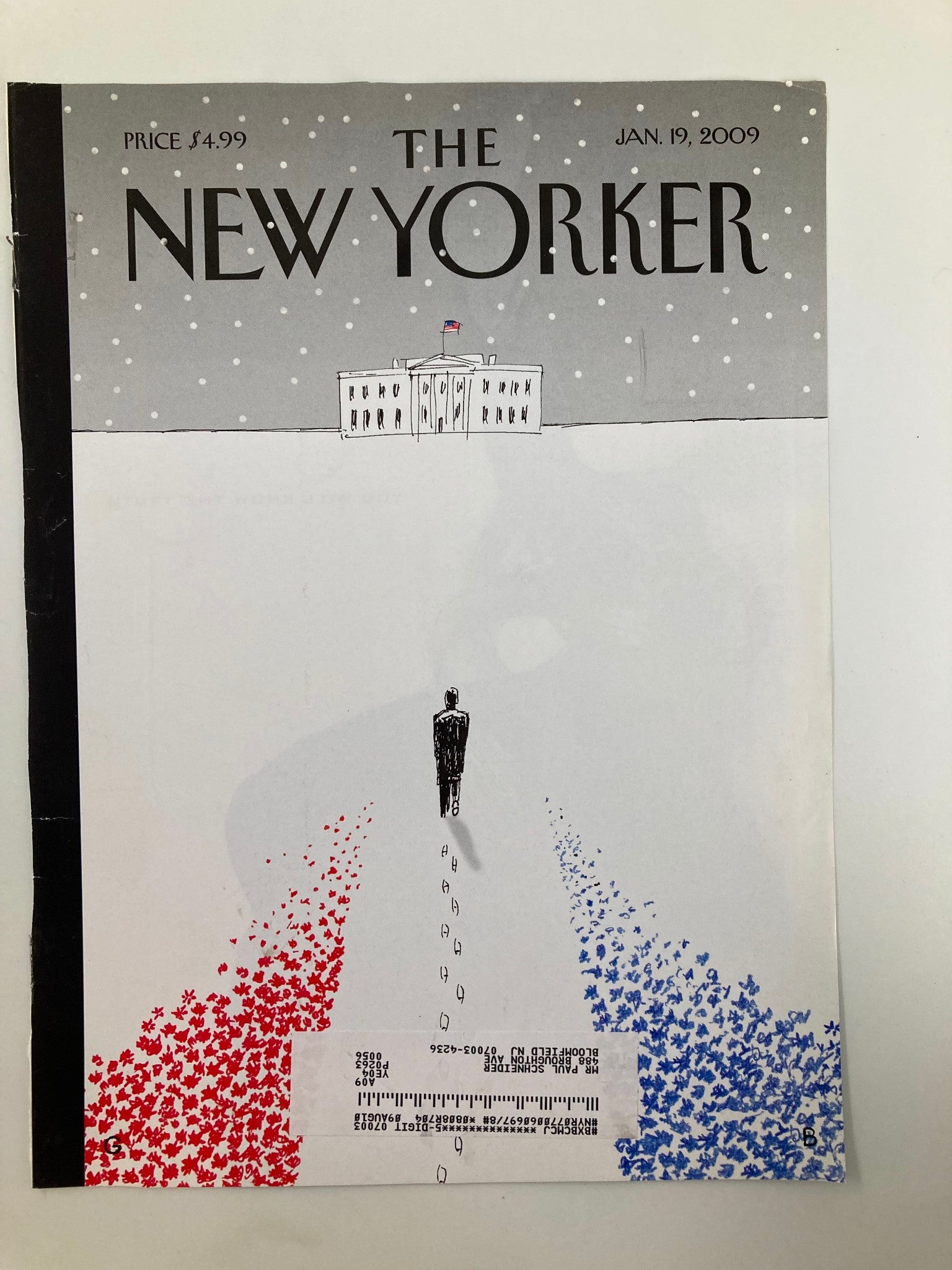 COVER ONLY The New Yorker January 19 2009 To the White House by Guy Billout