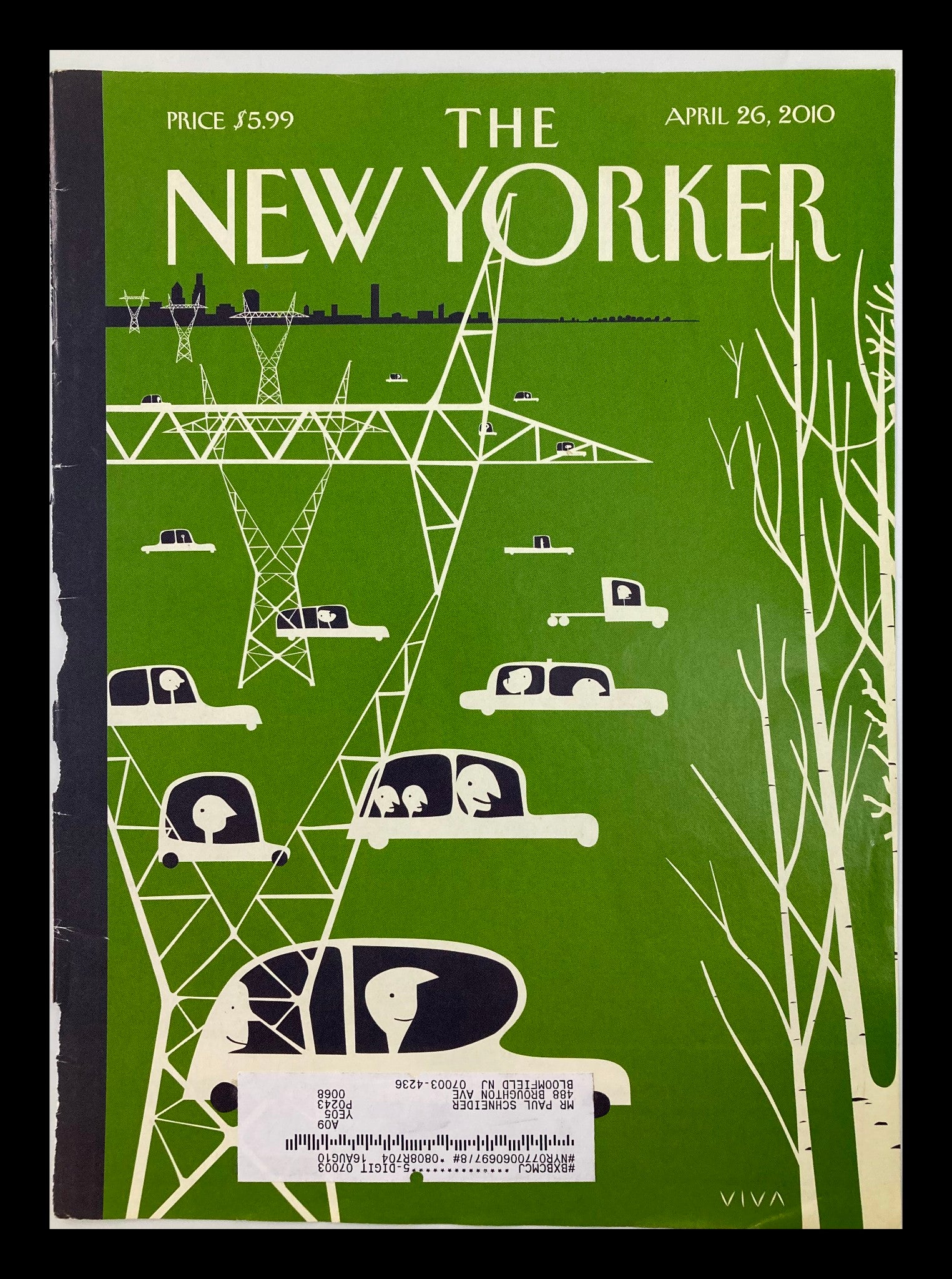 COVER ONLY The New Yorker April 26 2010 Theme Cover Earth Day by Frank Viva