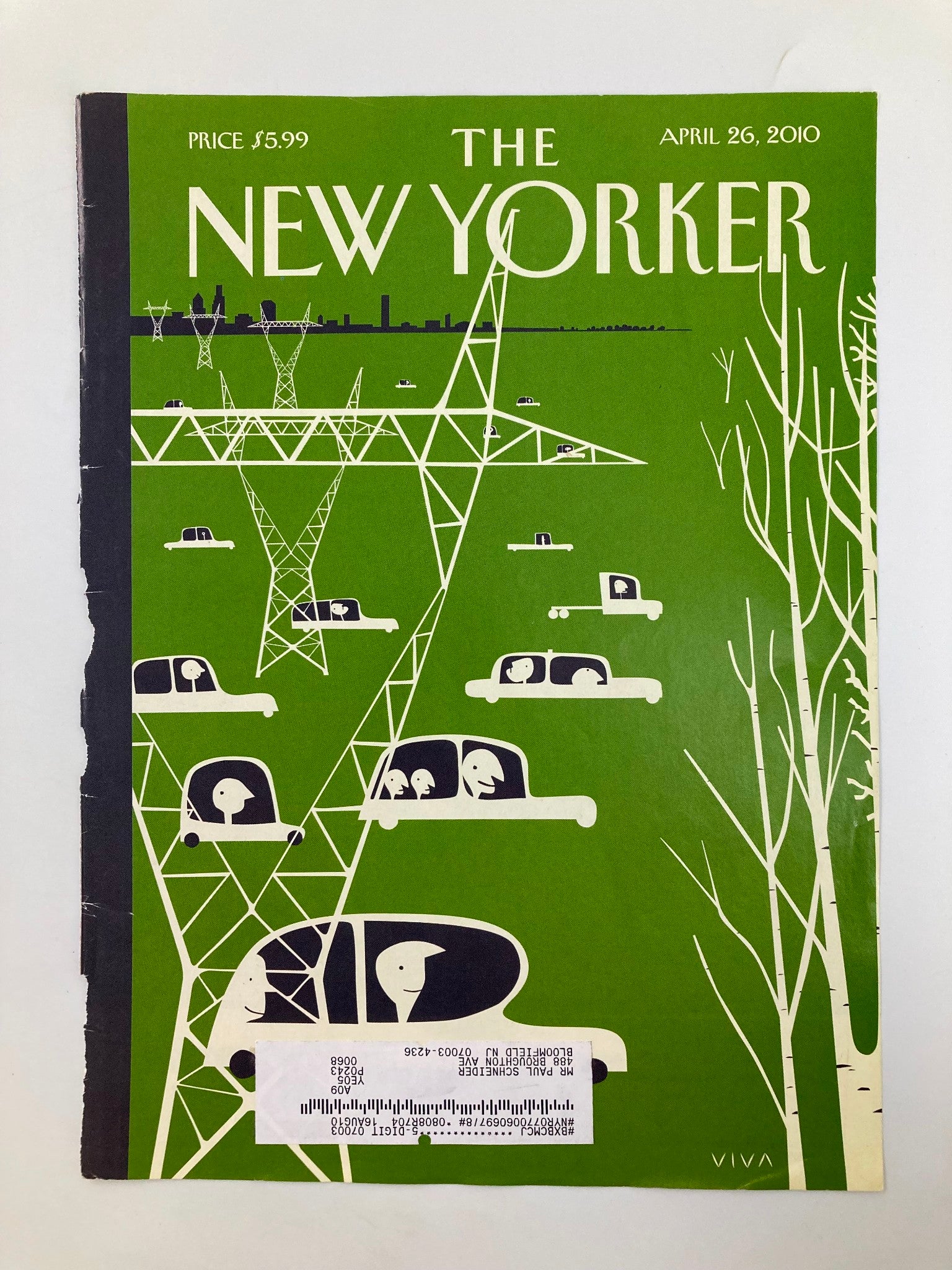 COVER ONLY The New Yorker April 26 2010 Theme Cover Earth Day by Frank Viva