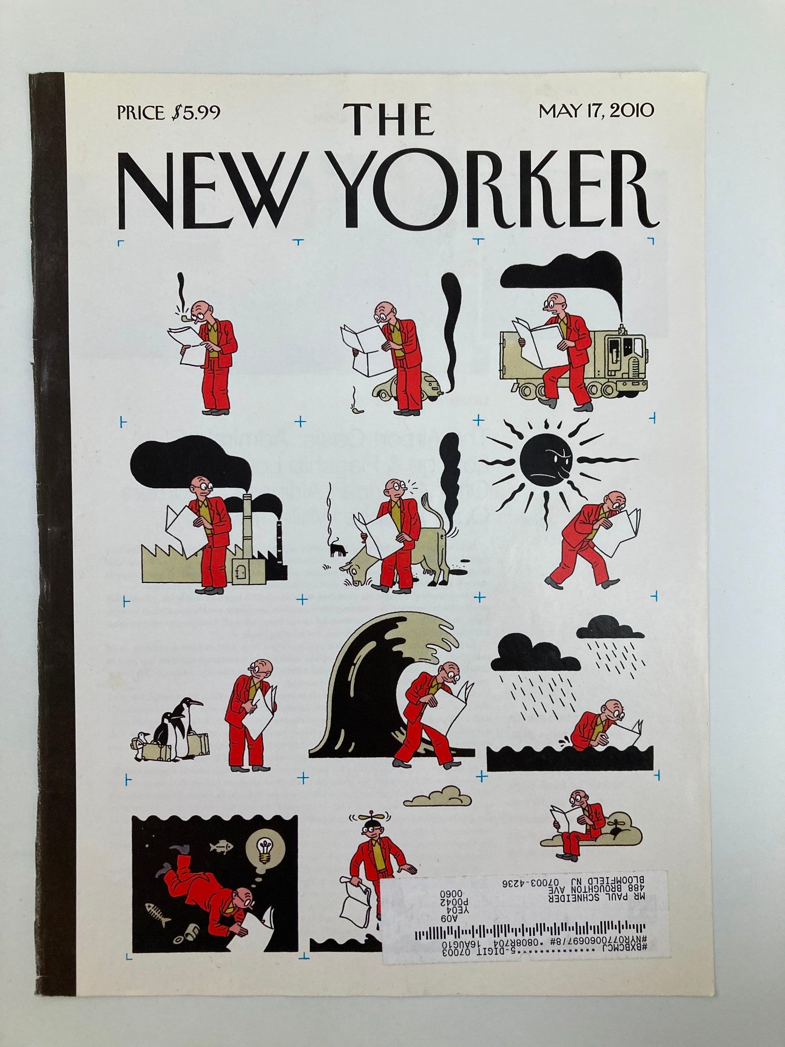 COVER ONLY The New Yorker May 17 2010 Novel Approach by Joost Swarte