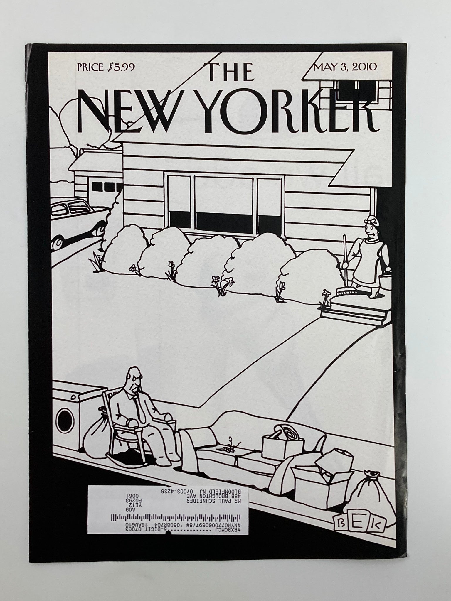 COVER ONLY The New Yorker May 3 2010 Spring Cleaning by Bruce Eric Kaplan