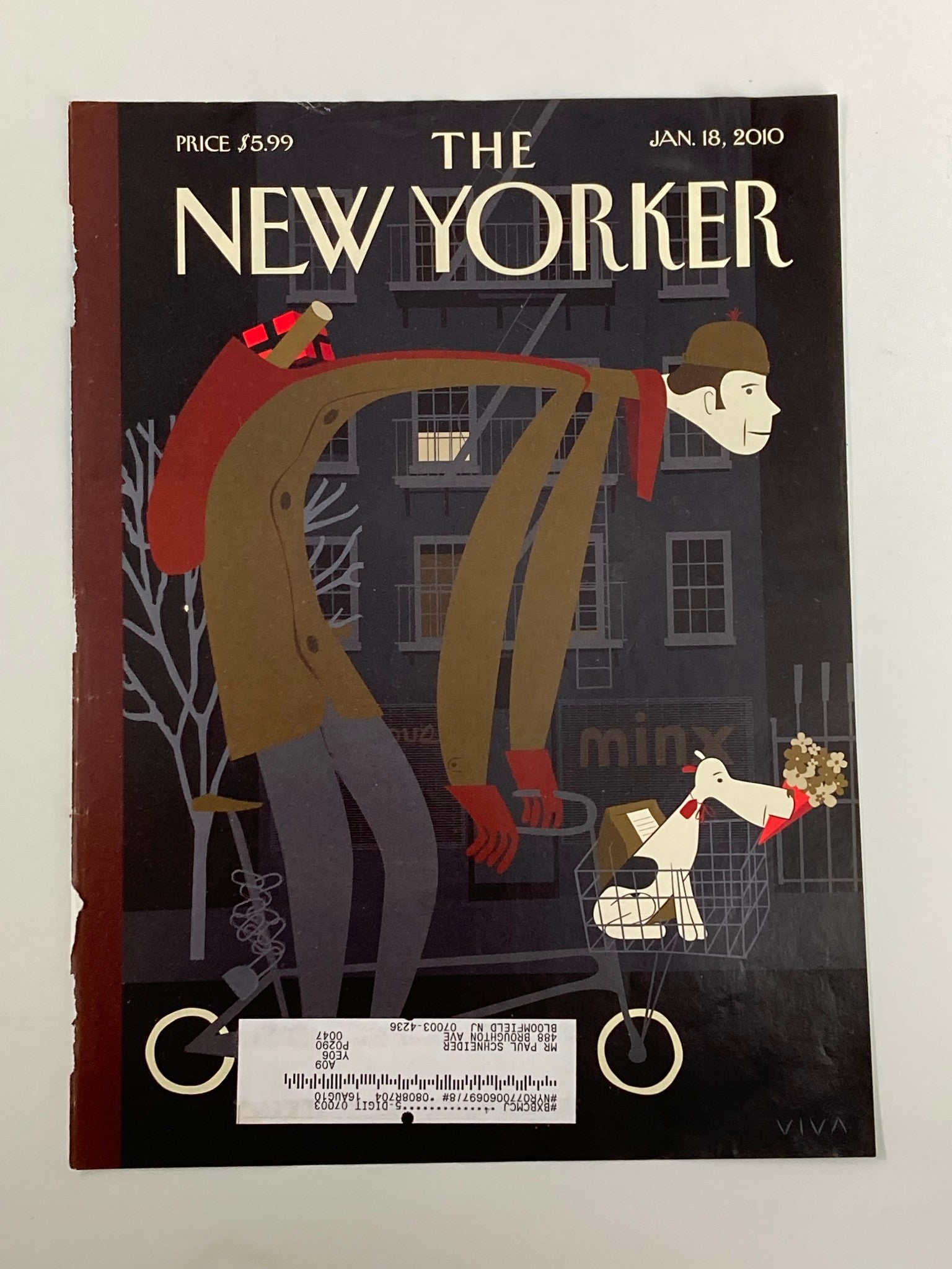 COVER ONLY The New Yorker January 18 2010 Great Expectations by Frank Viva