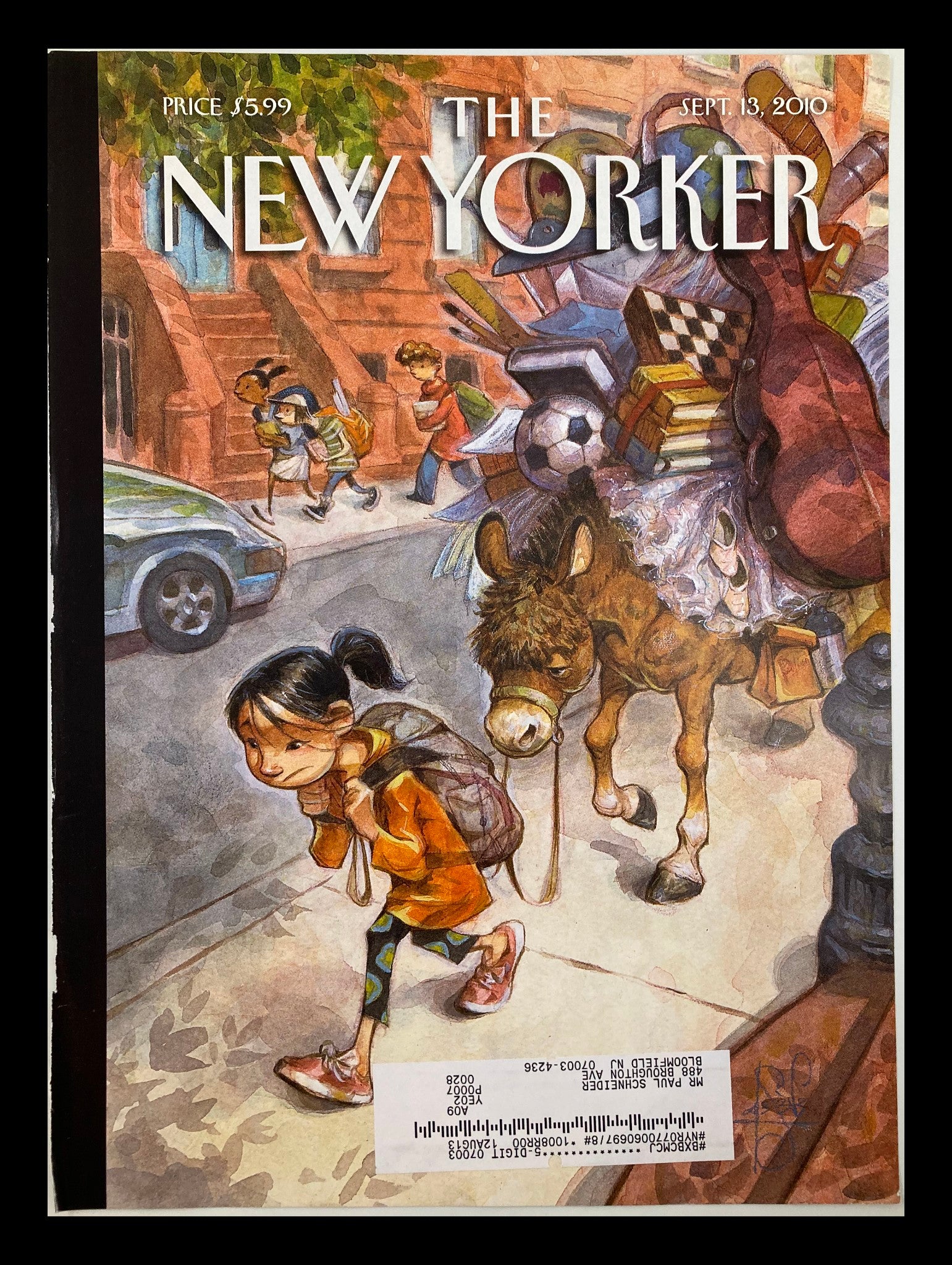 COVER ONLY The New Yorker September 13 2010 Beasts of Burden by Peter de Sève