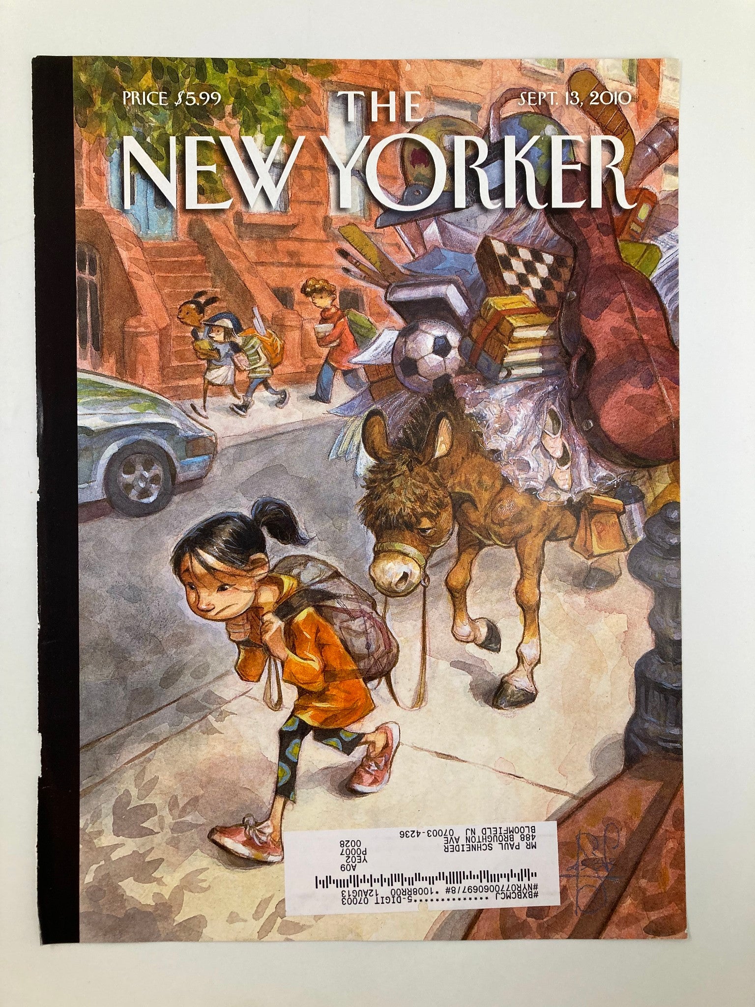 COVER ONLY The New Yorker September 13 2010 Beasts of Burden by Peter de Sève