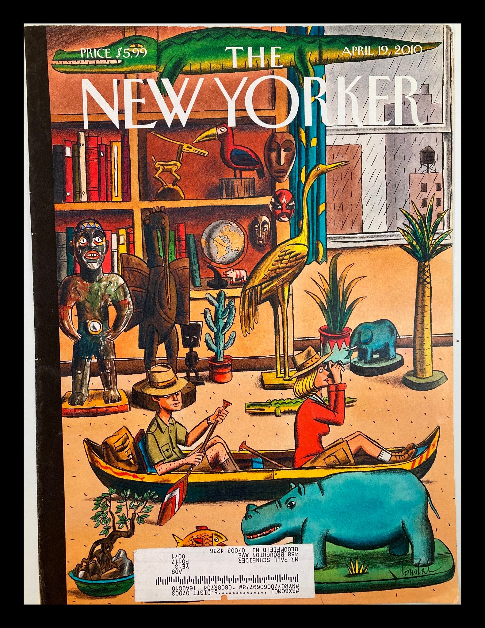 COVER ONLY The New Yorker April 19 2010 The Collectors Jacques de Loustal