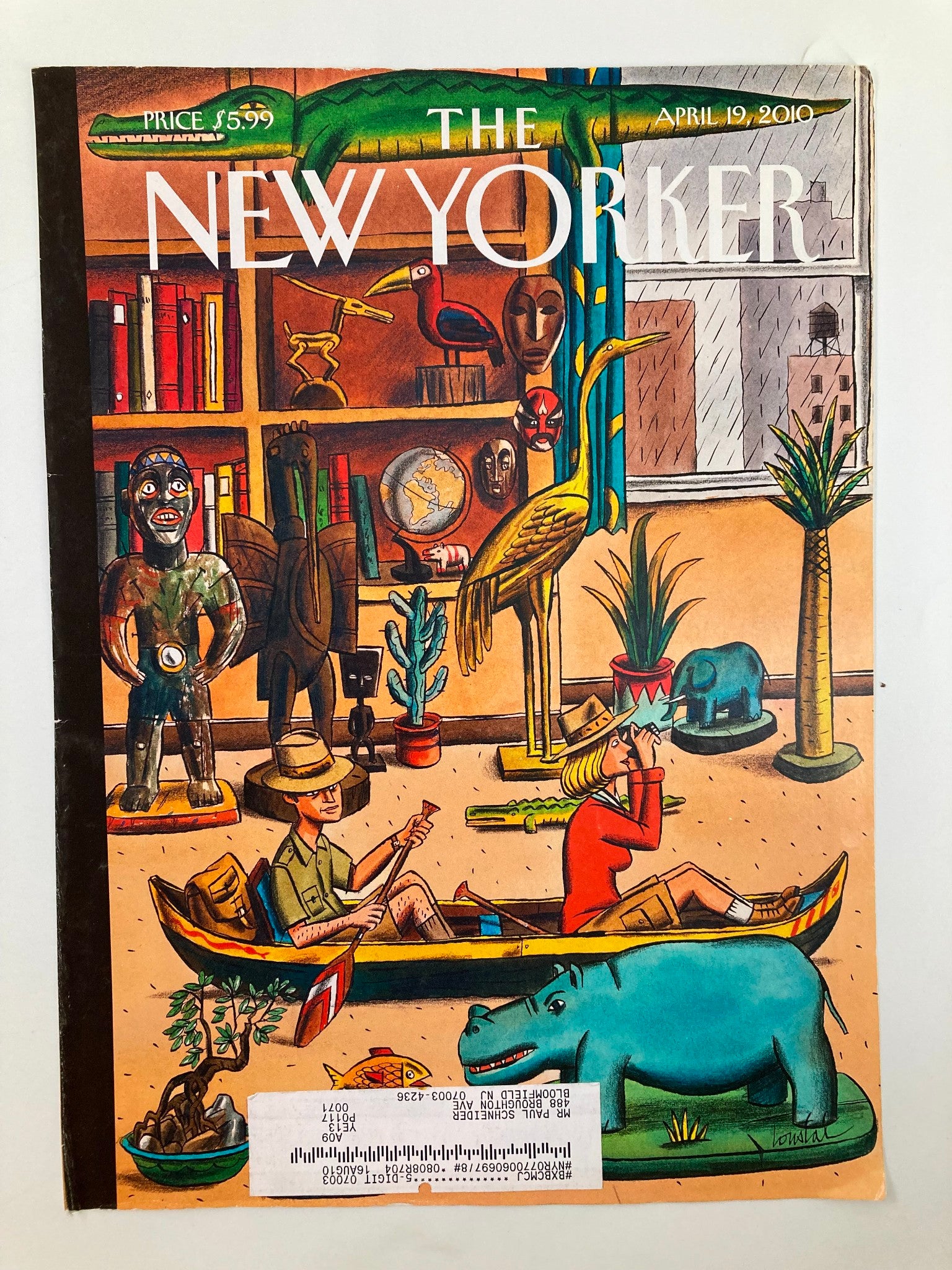 COVER ONLY The New Yorker April 19 2010 The Collectors Jacques de Loustal