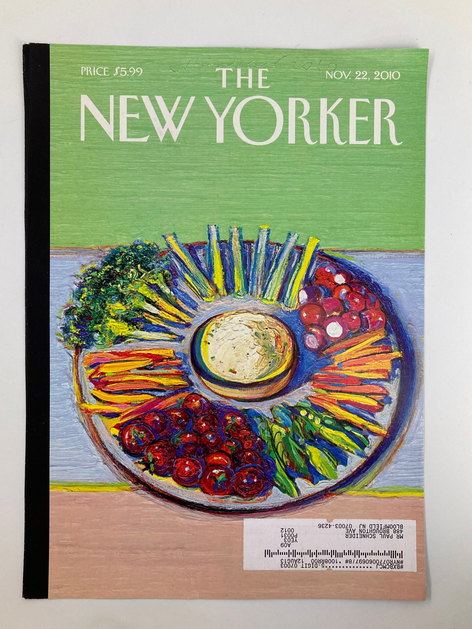 COVER ONLY The New Yorker November 22 2010 Circle Dip by Wayne Thiebud