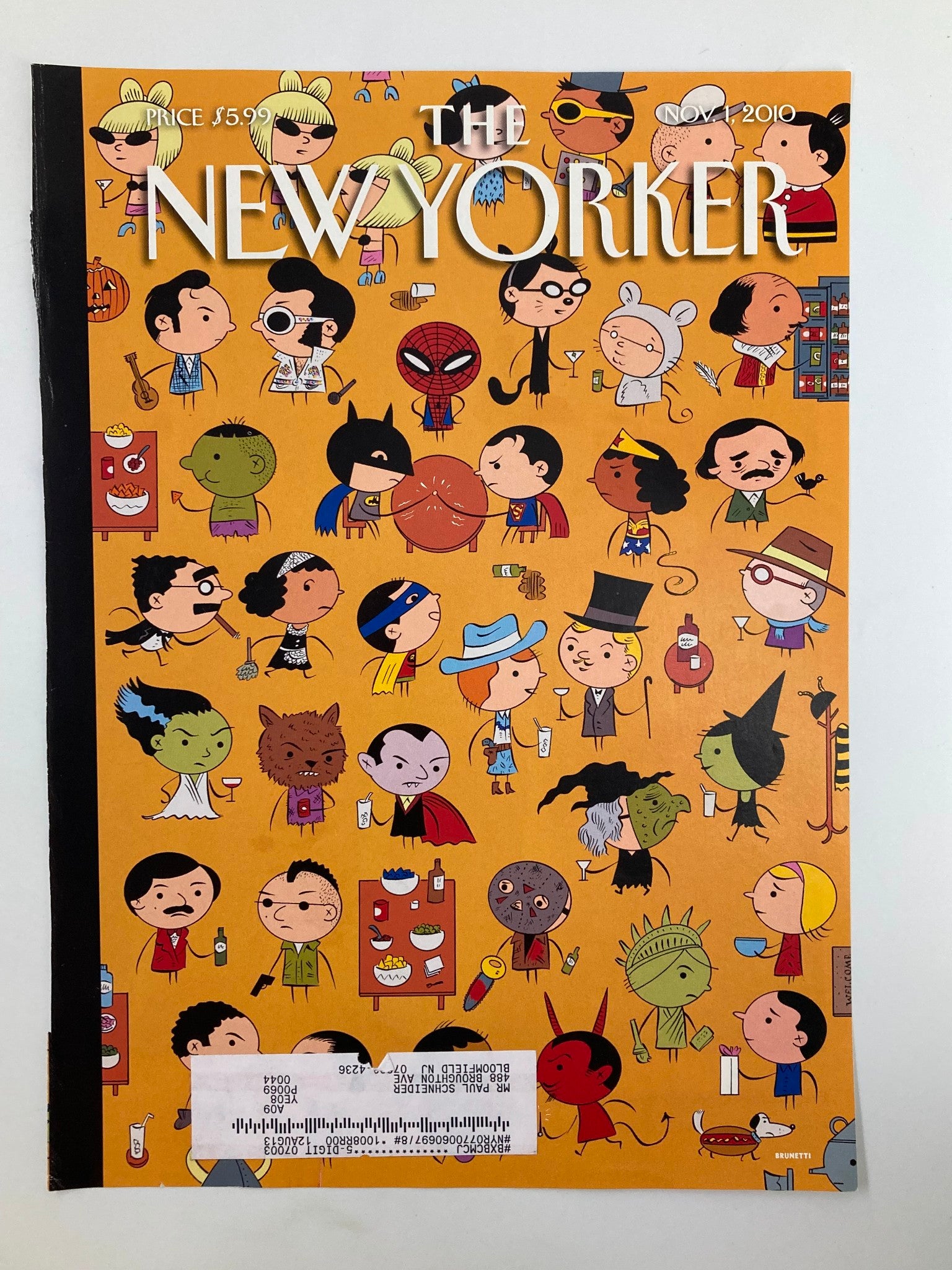 COVER ONLY The New Yorker November 1 2010 Dressed Down by Ivan Brunetti