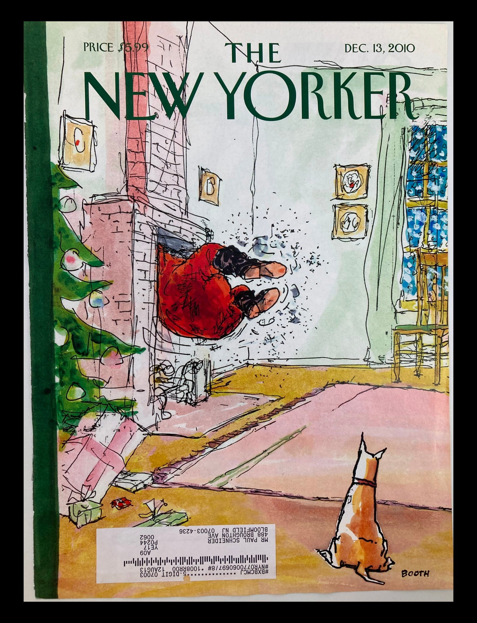 COVER ONLY The New Yorker December 13 2010 Ho - Ho - Ho! by George Booth