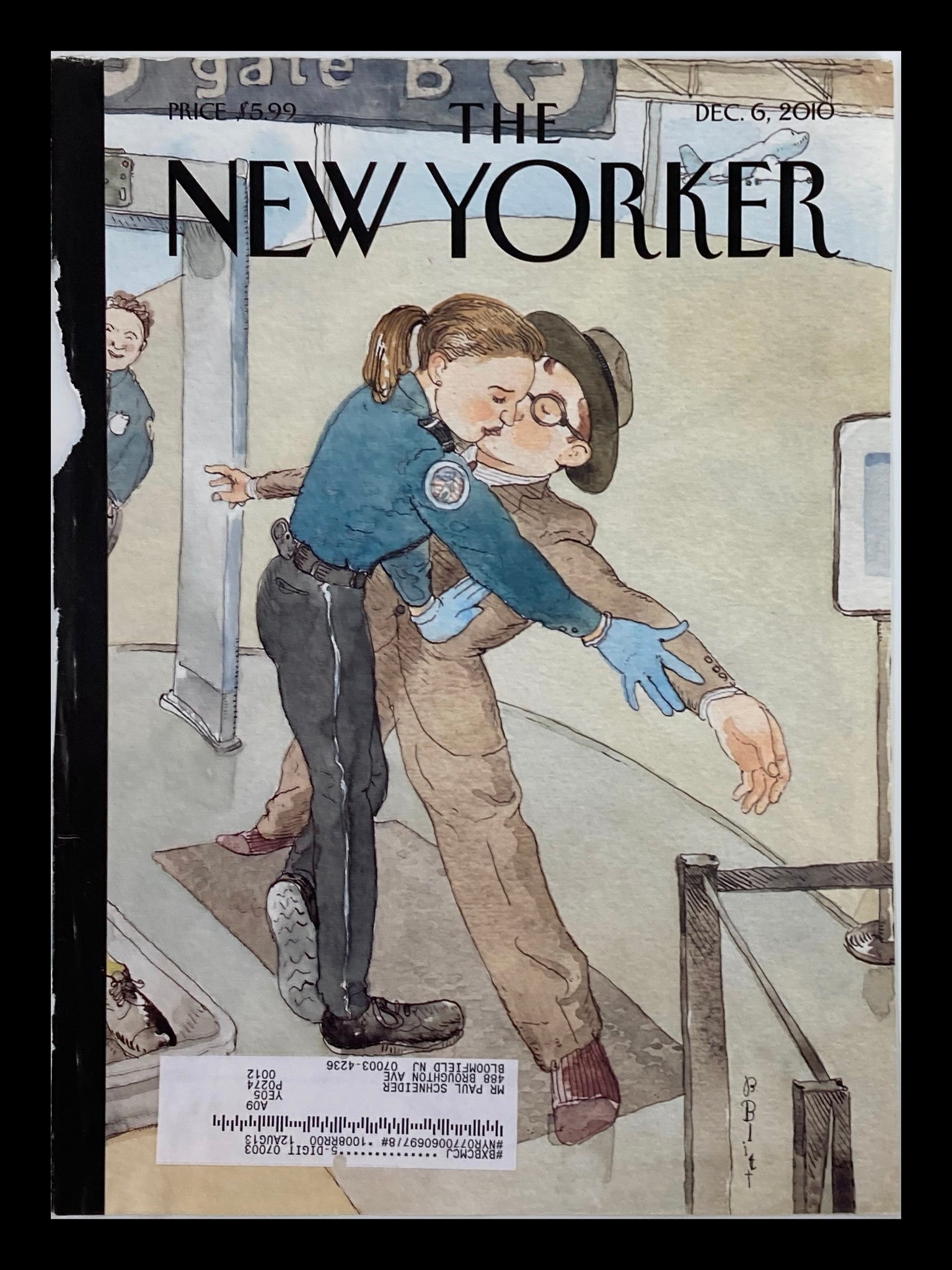 COVER ONLY The New Yorker December 6 2010 Feeling The Love by Barry Blitt