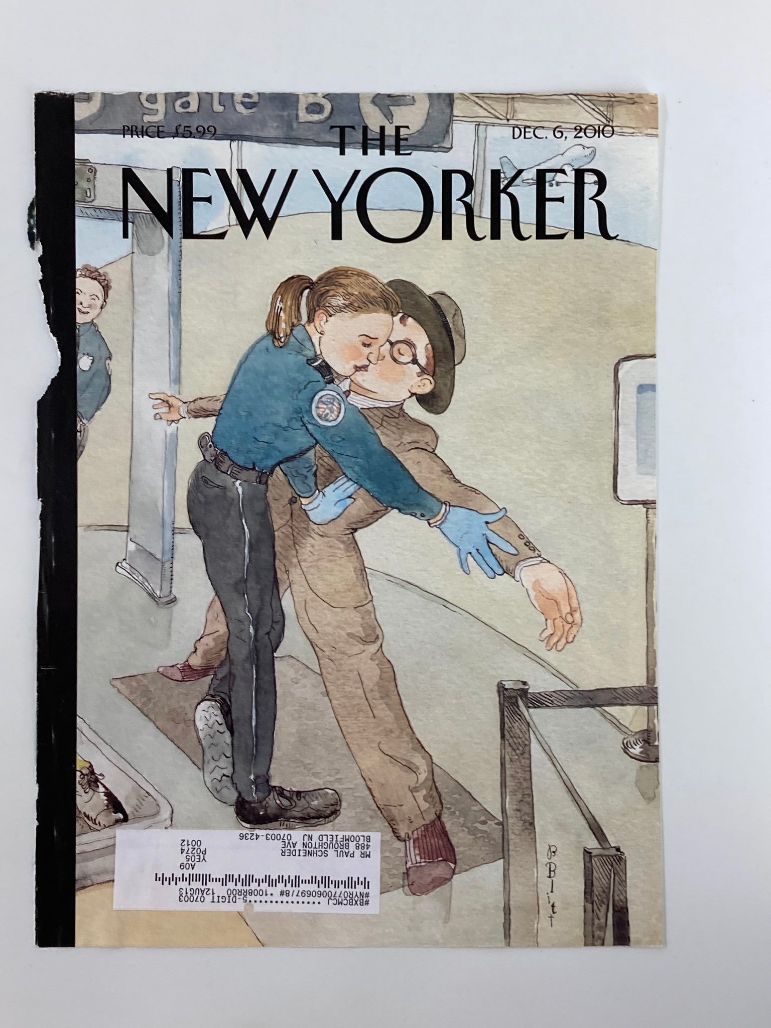 COVER ONLY The New Yorker December 6 2010 Feeling The Love by Barry Blitt