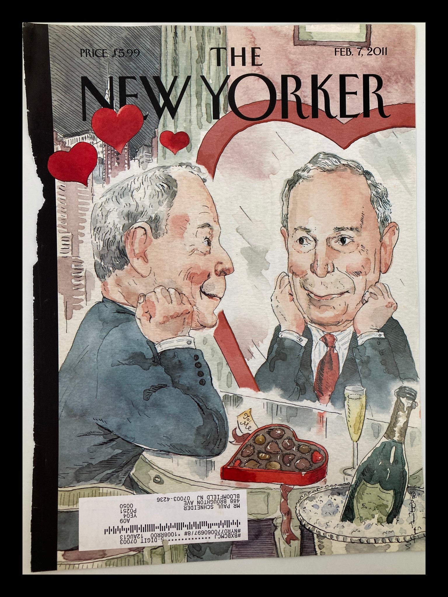 COVER ONLY The New Yorker February 7 2011 Bloom in Love by Barry Blitt