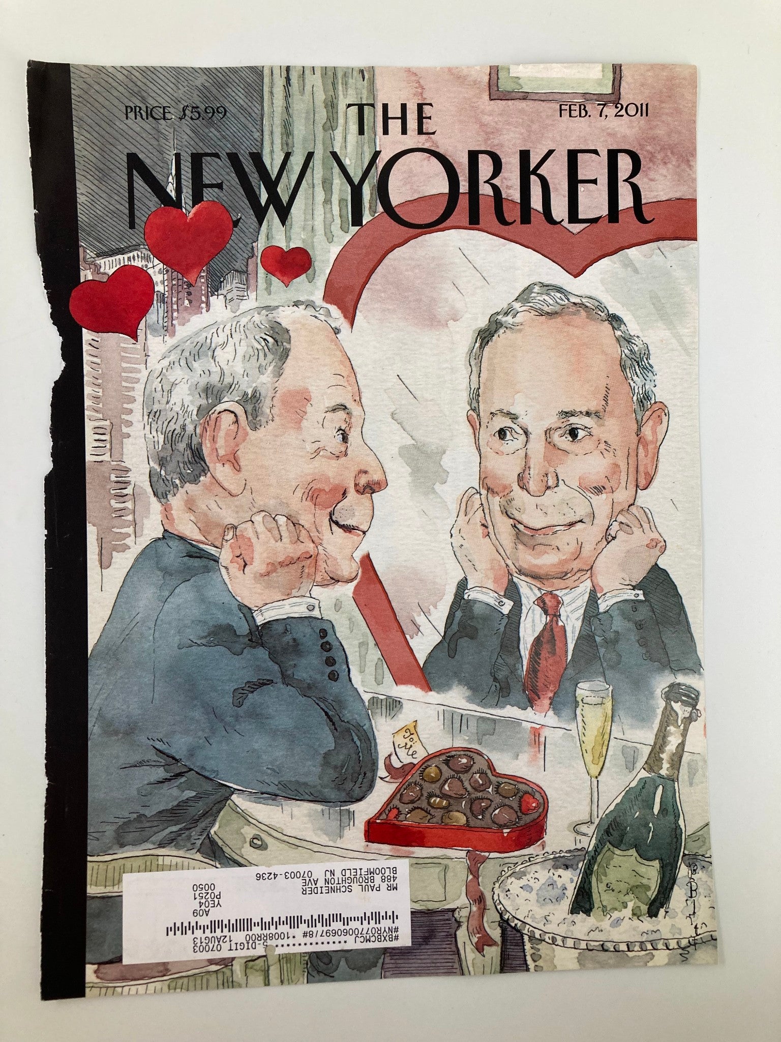 COVER ONLY The New Yorker February 7 2011 Bloom in Love by Barry Blitt