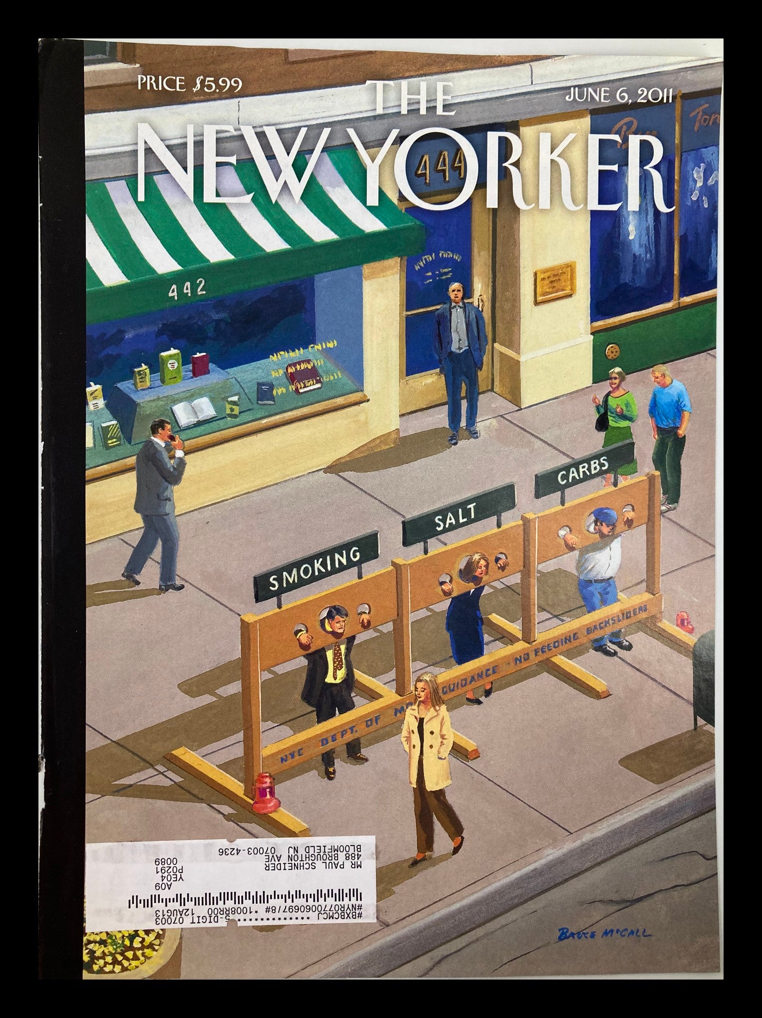 COVER ONLY The New Yorker June 6 2011 Moral Guidance by Bruce McCall