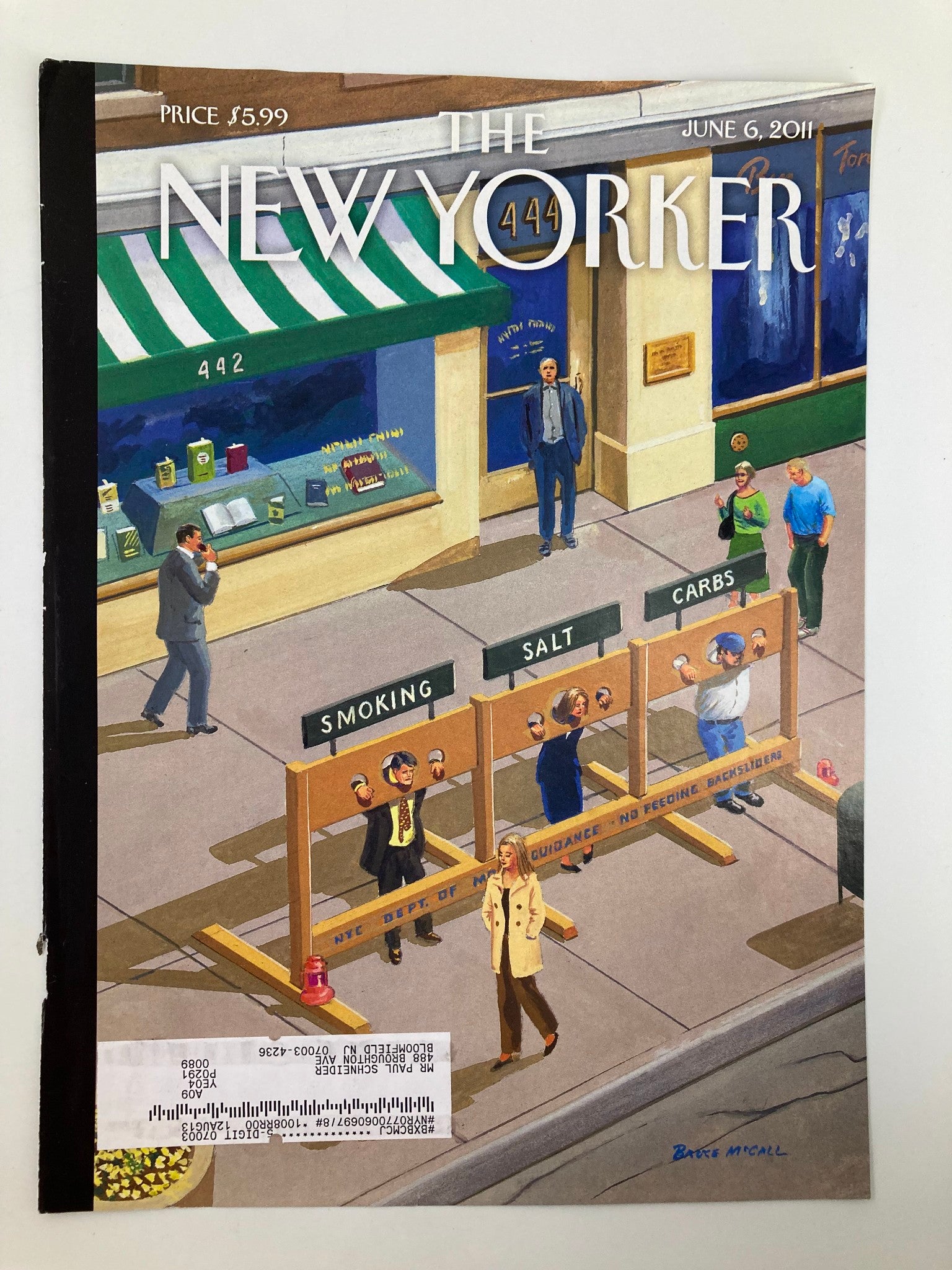 COVER ONLY The New Yorker June 6 2011 Moral Guidance by Bruce McCall