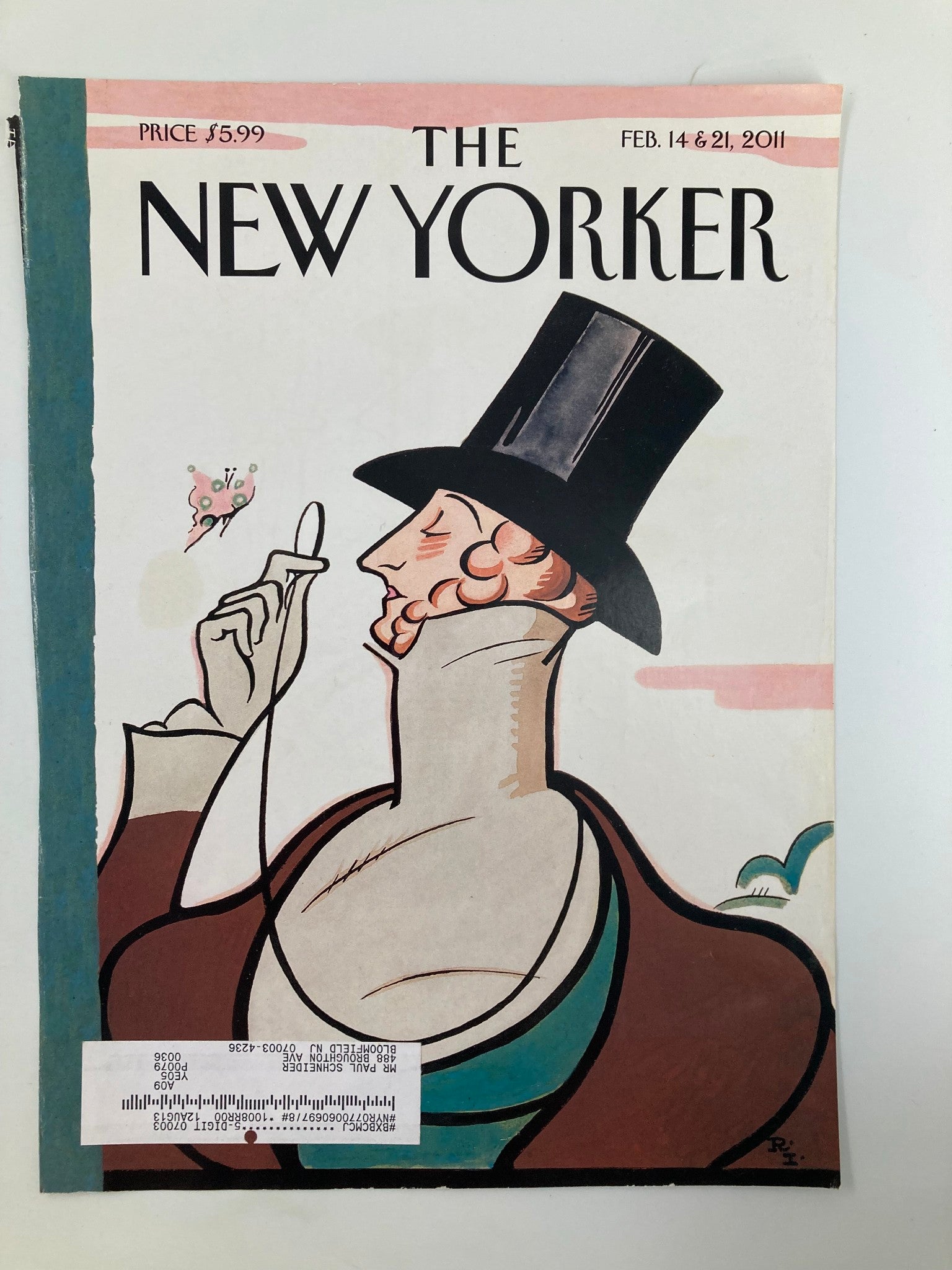 COVER ONLY The New Yorker February 14 & 21 2011 Eustace Tilley by Rea Irvin