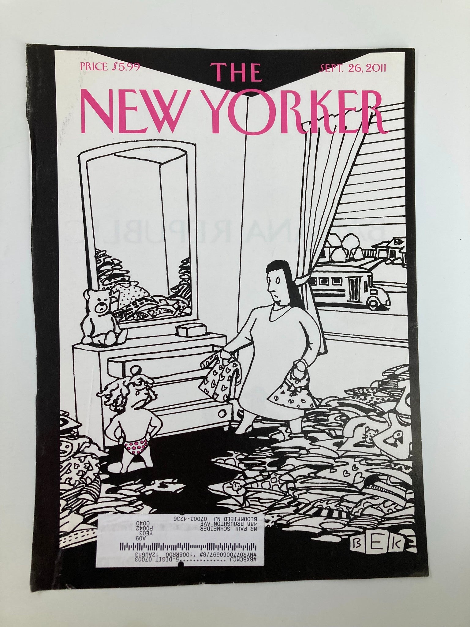 COVER ONLY The New Yorker September 26 2011 Theme Cover "No" by Bruce E Kaplan