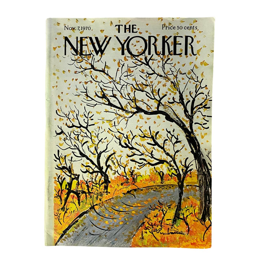 The New Yorker Full Magazine November 7 1970 Abe Birubaum's Cover No Label