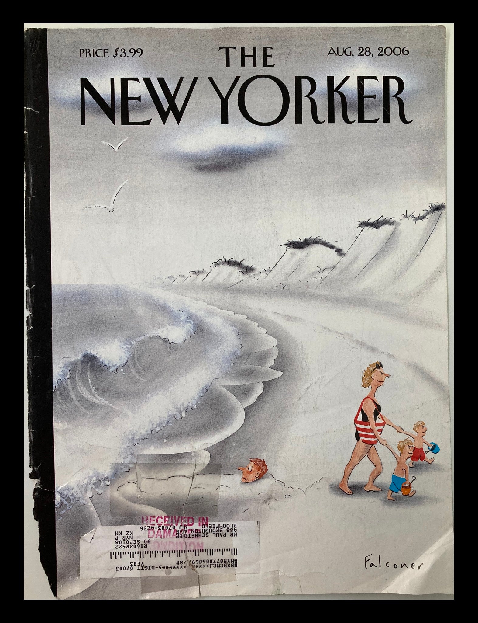 COVER ONLY The New Yorker August 28 2006 An Incoming Tide by Ian Falconer