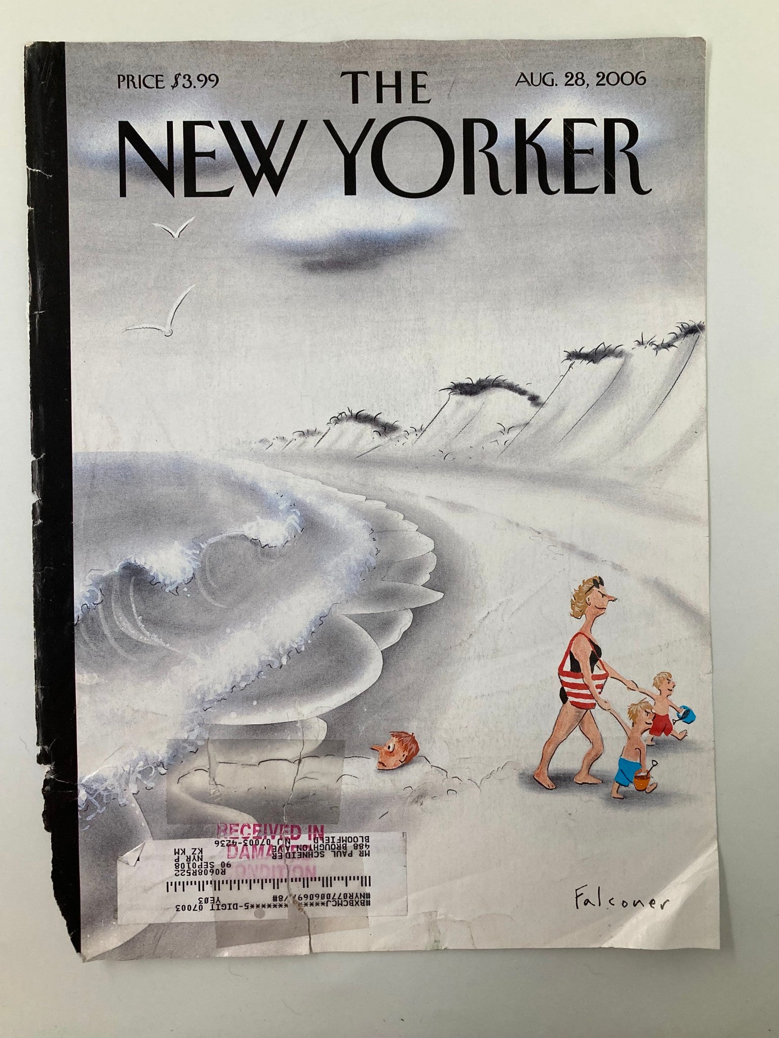 COVER ONLY The New Yorker August 28 2006 An Incoming Tide by Ian Falconer