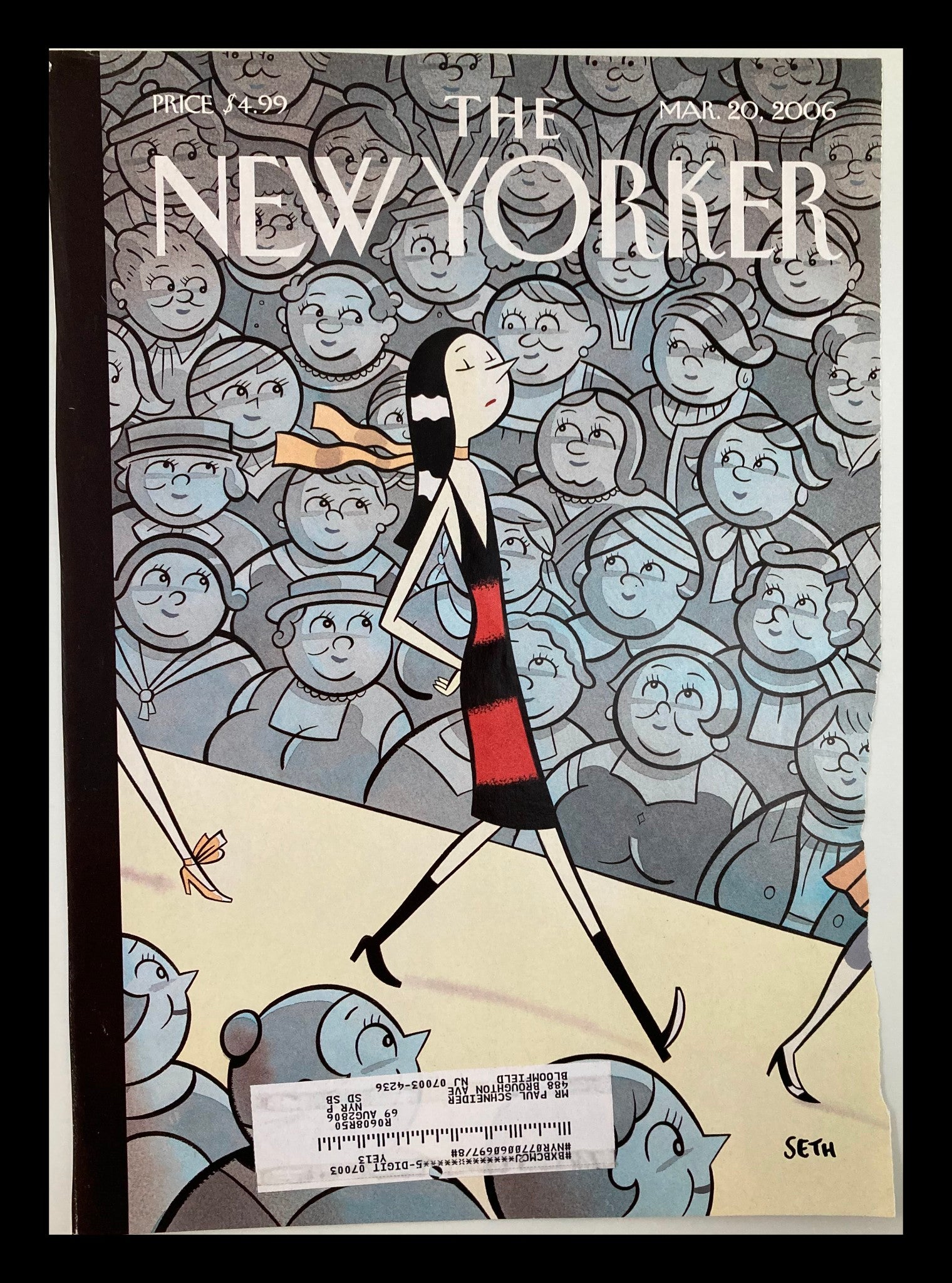 COVER ONLY The New Yorker March 20 2006 The Skinny on Fashion by Seth