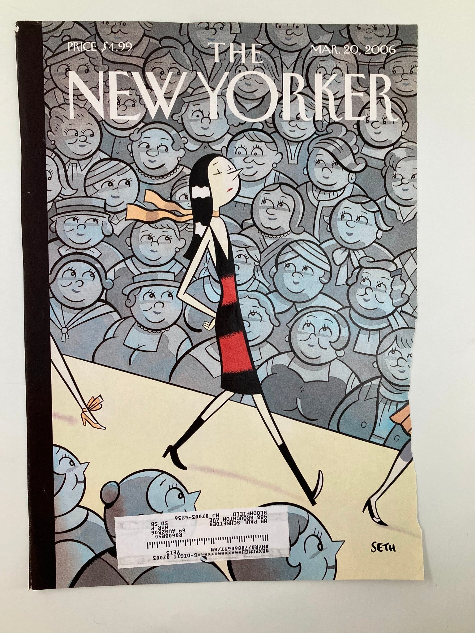 COVER ONLY The New Yorker March 20 2006 The Skinny on Fashion by Seth