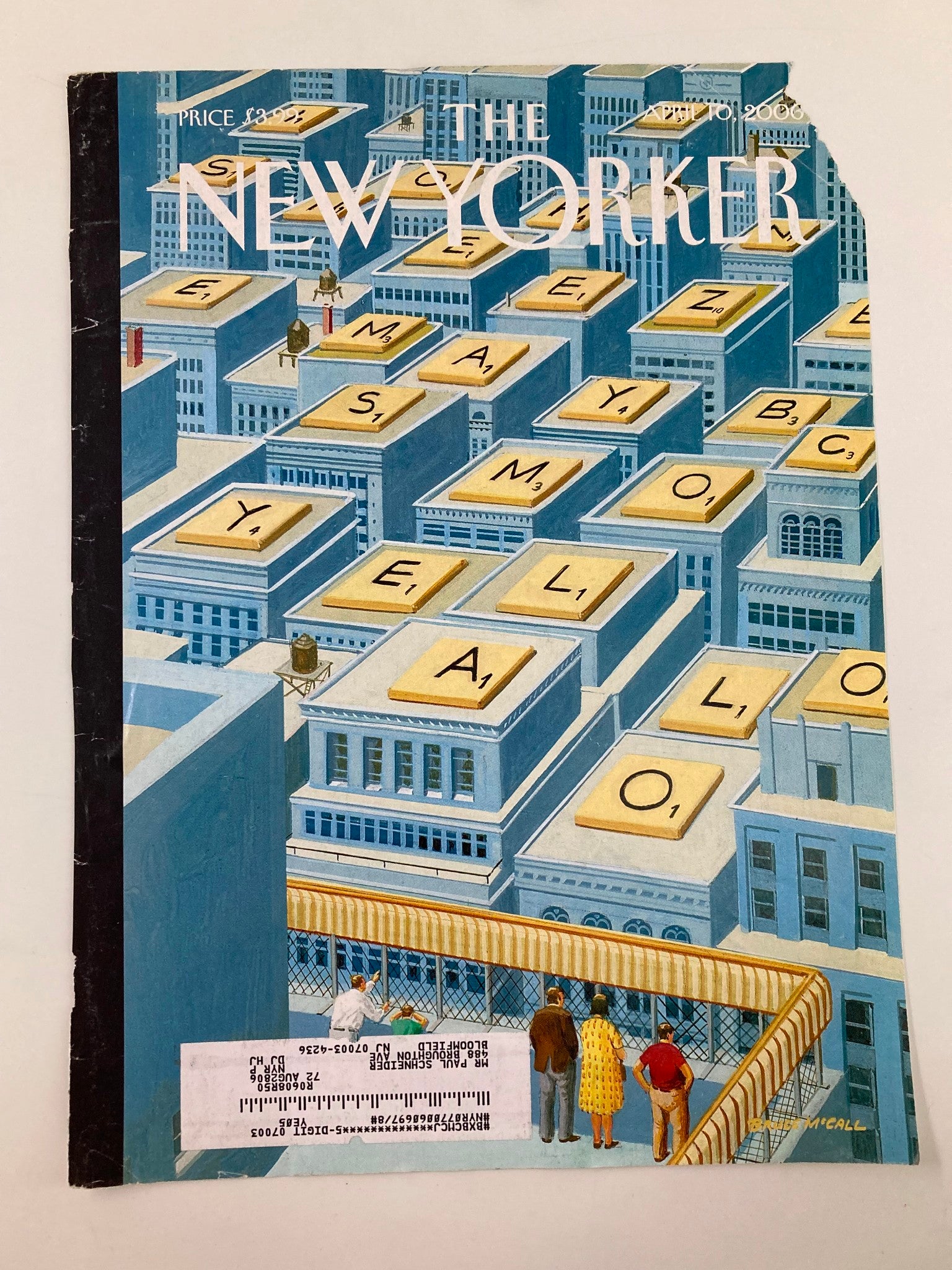 COVER ONLY The New Yorker April 10 2006 View from the Top by Bruce McCall