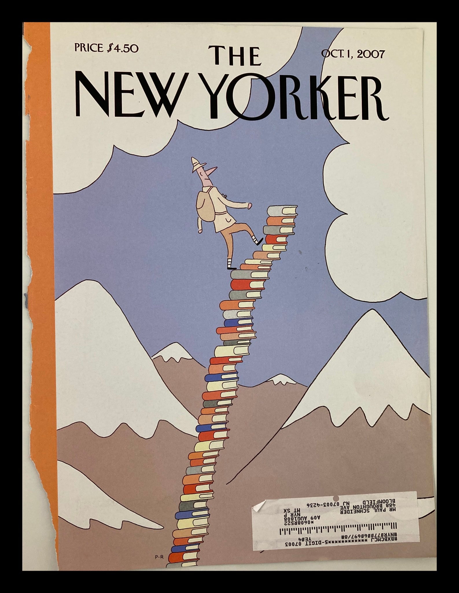 COVER ONLY The New Yorker October 1 2007 Stairway to the Stars by Petit-Roulet