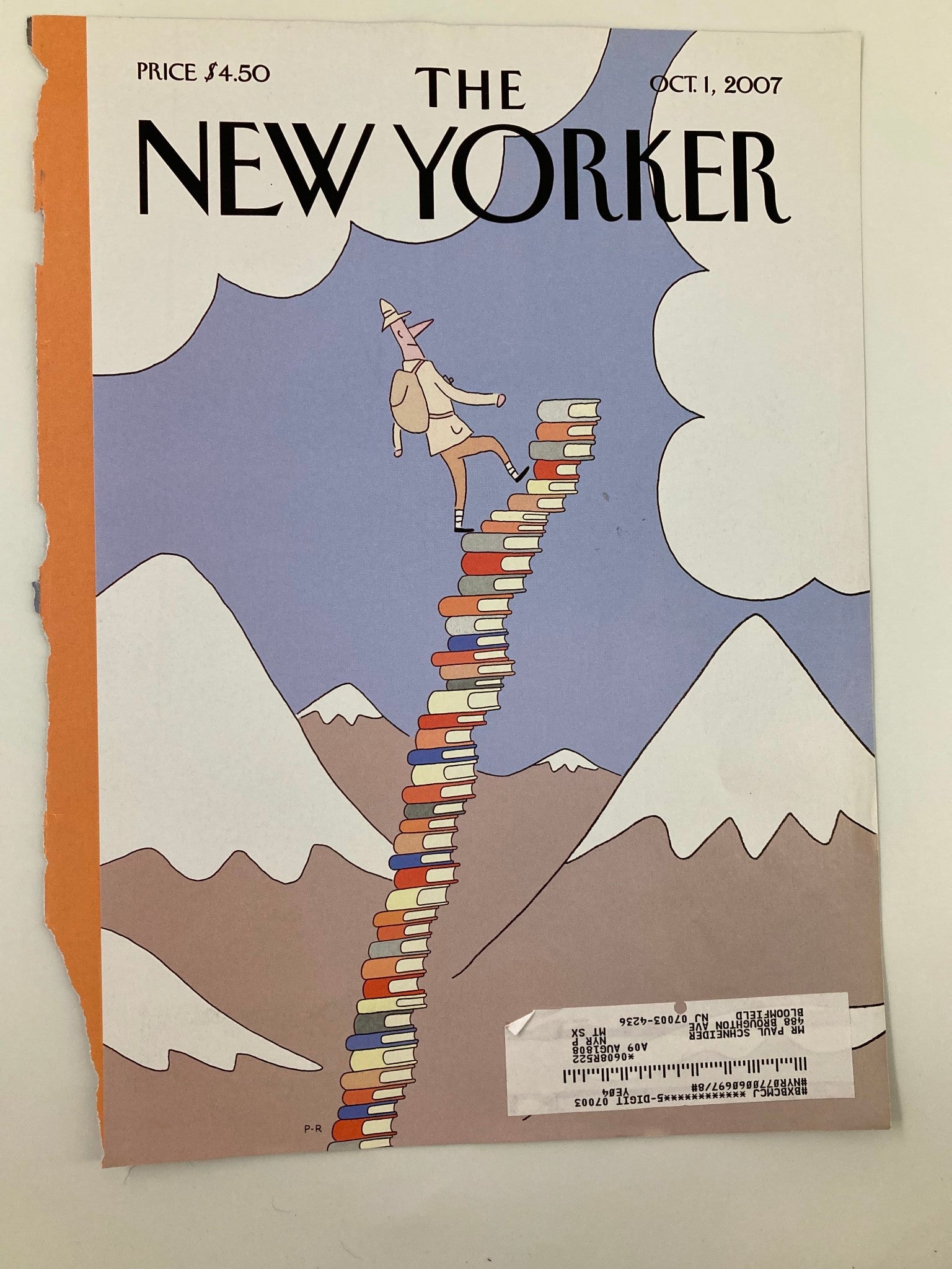 COVER ONLY The New Yorker October 1 2007 Stairway to the Stars by Petit-Roulet