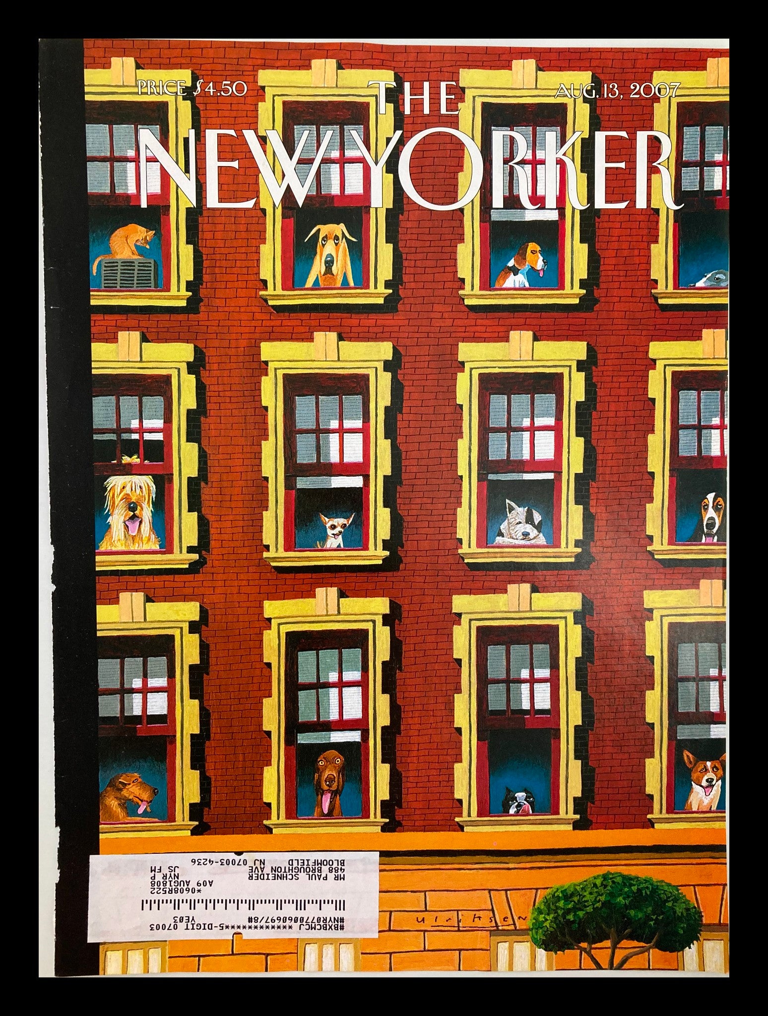 COVER ONLY The New Yorker August 13 2007 Hot Dogs by Mark Ulriksen