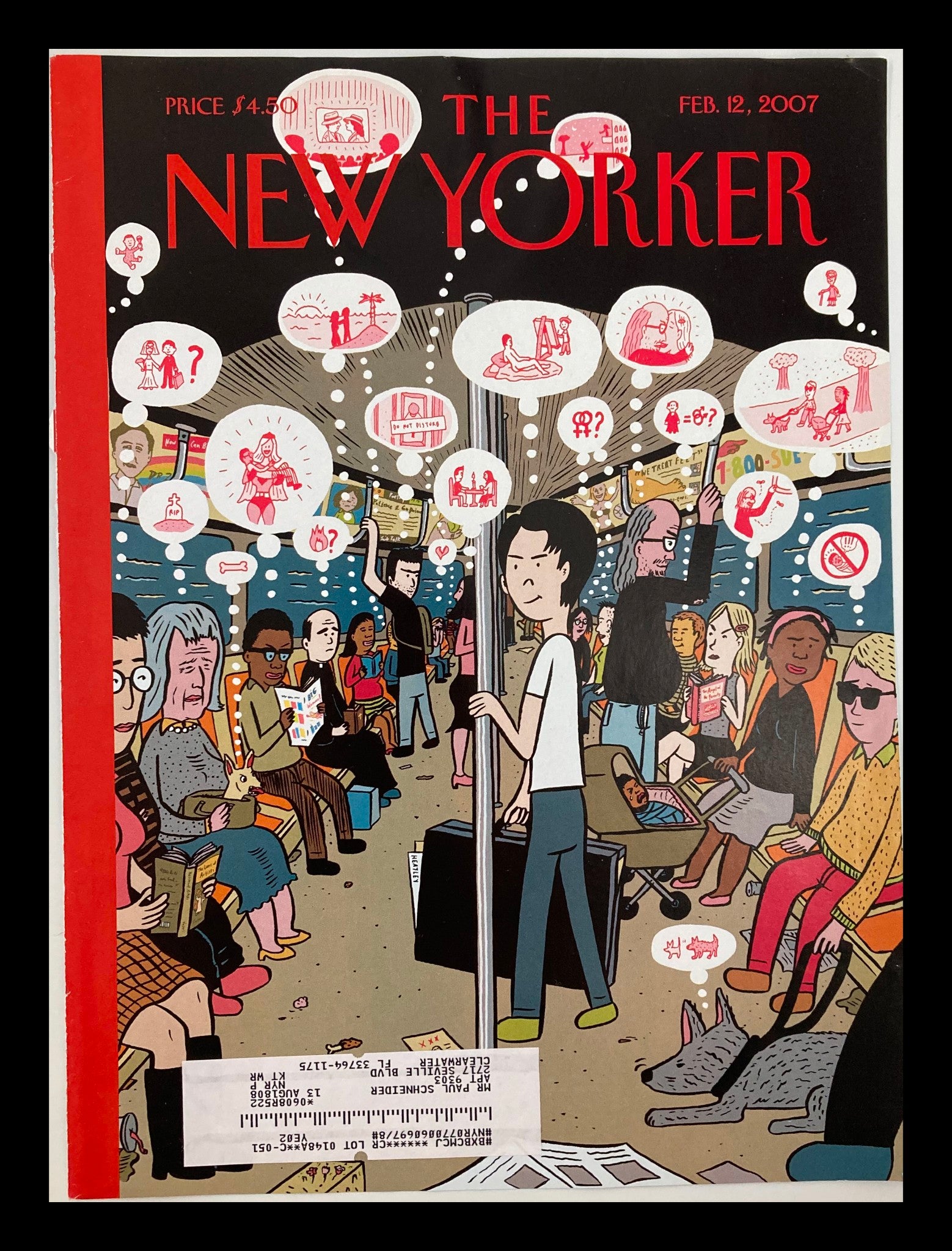 COVER ONLY The New Yorker February 12 2007 Subway Connections David Heatley